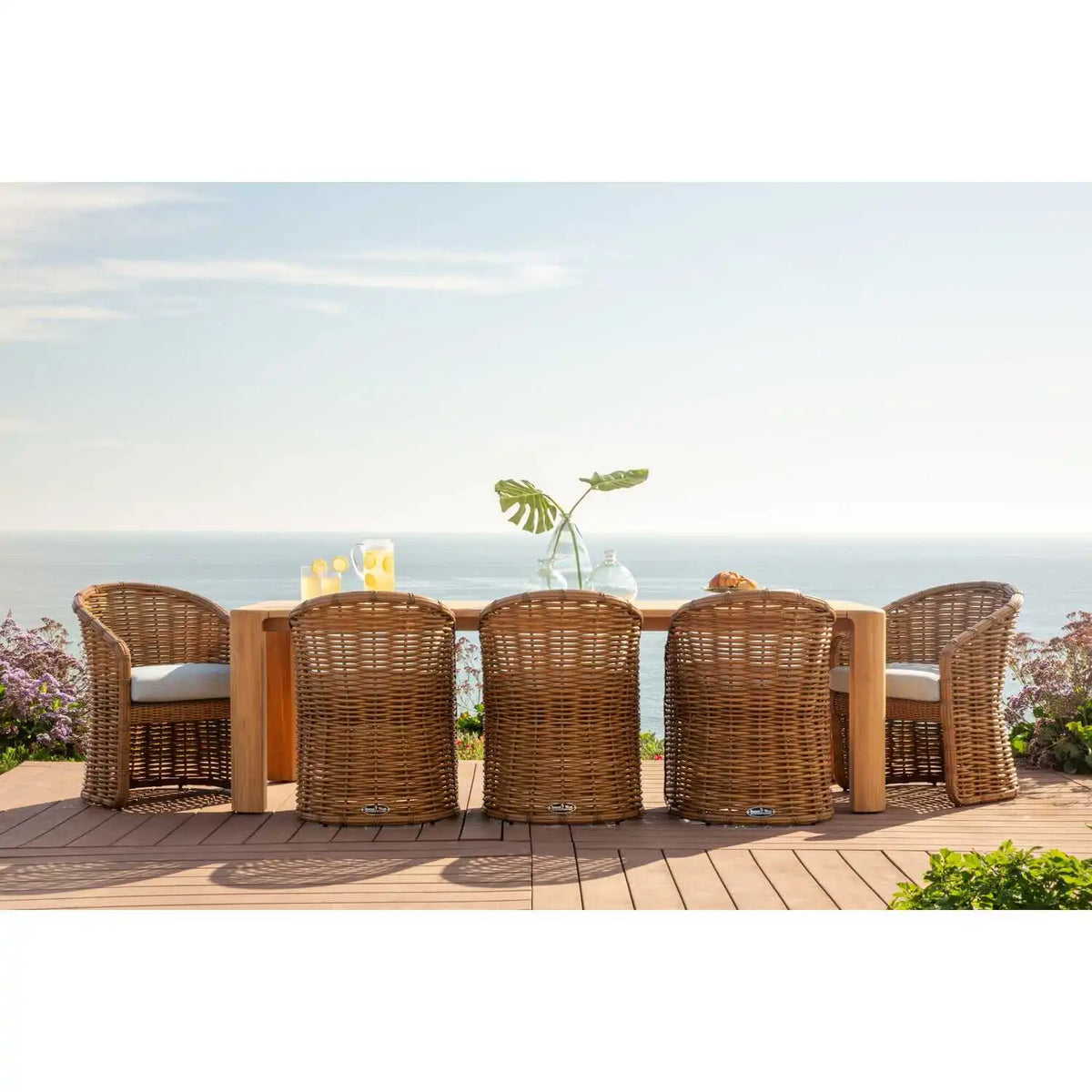 Natural Teak 96" Rectangular Dining Table SW5706-T96 by Sunset West 6