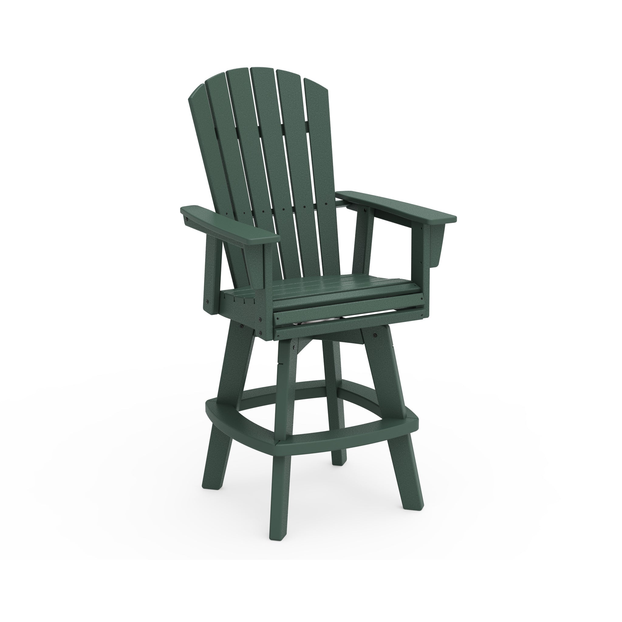 Nautical Curveback Adirondack Swivel Bar Arm Chair 2