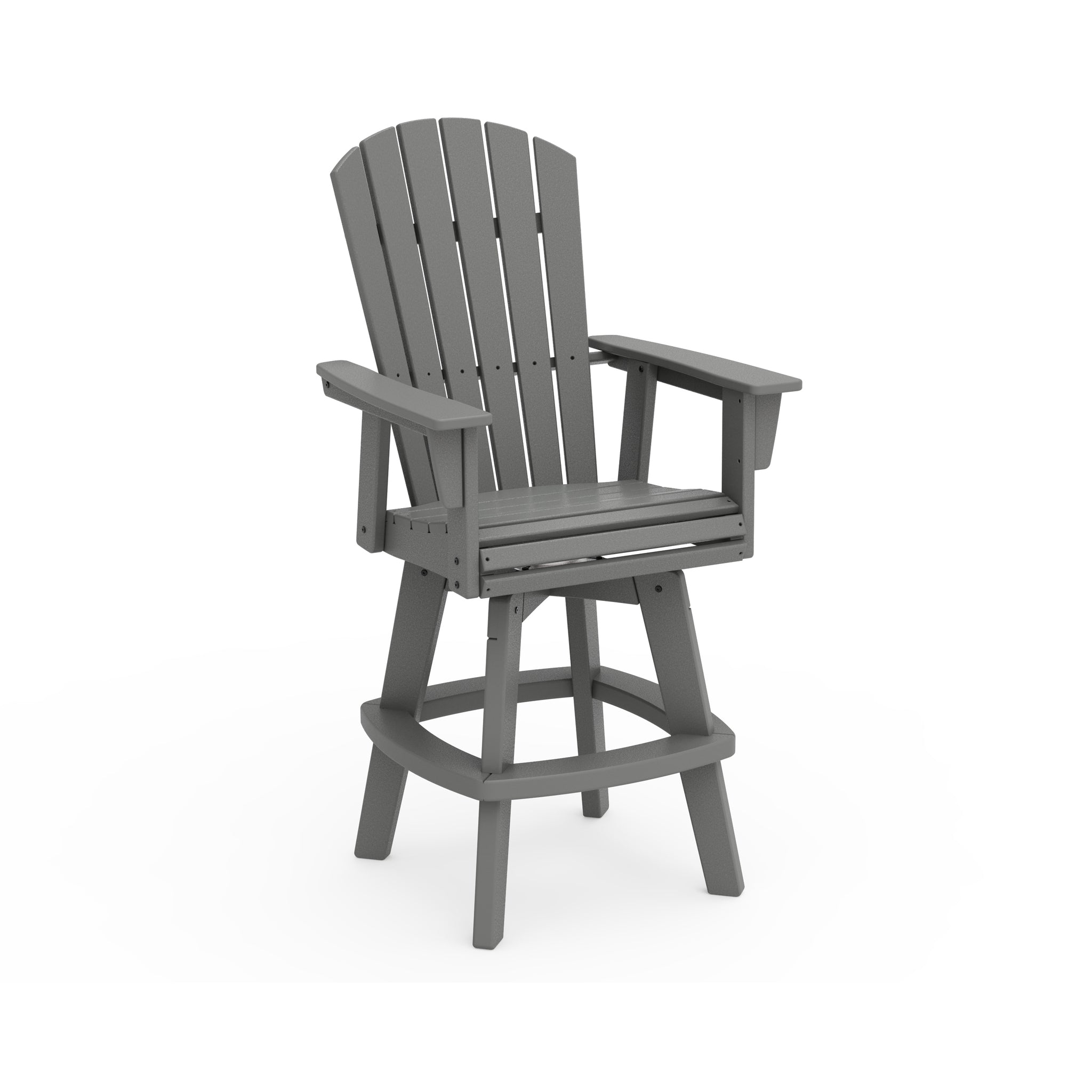 Nautical Curveback Adirondack Swivel Bar Arm Chair 1