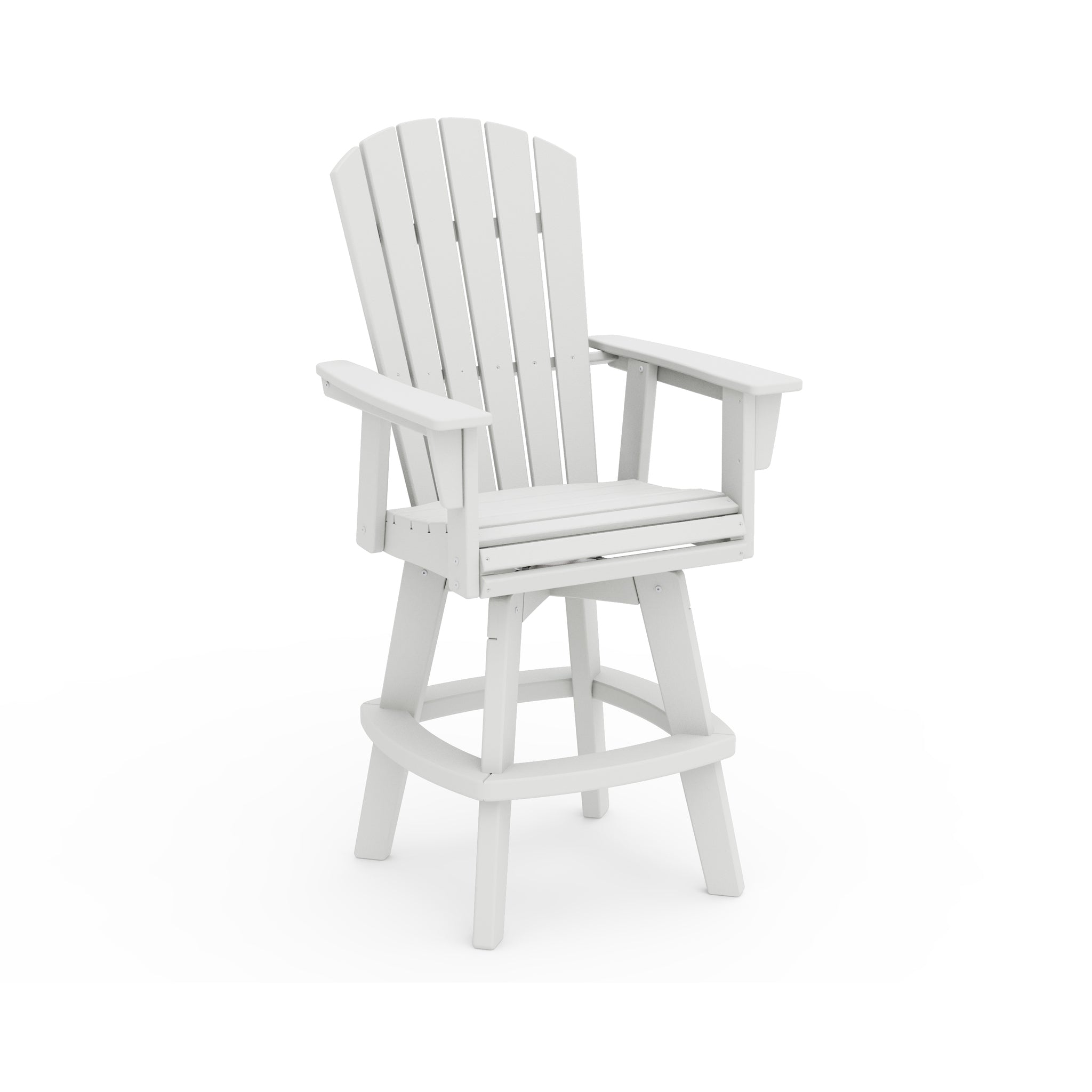 Nautical Curveback Adirondack Swivel Bar Arm Chair 9