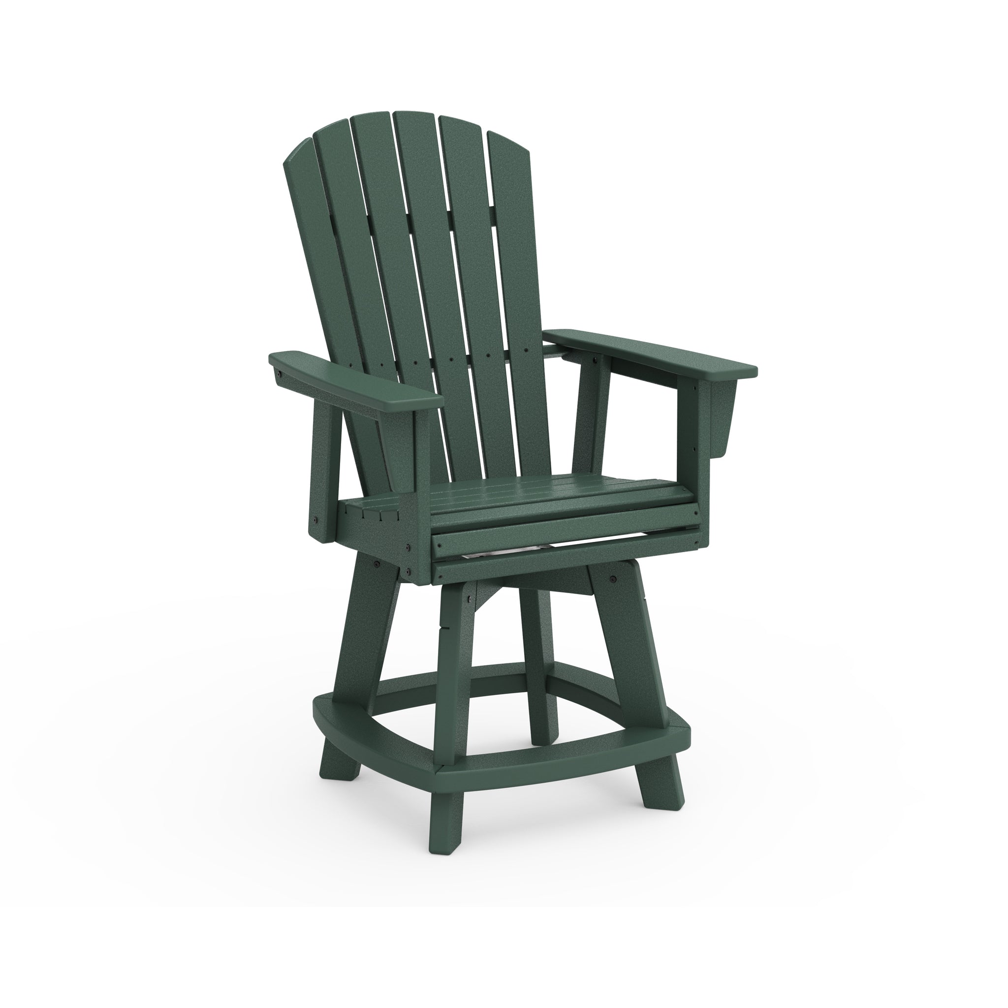 Nautical Curveback Adirondack Swivel Counter Arm Chair 2