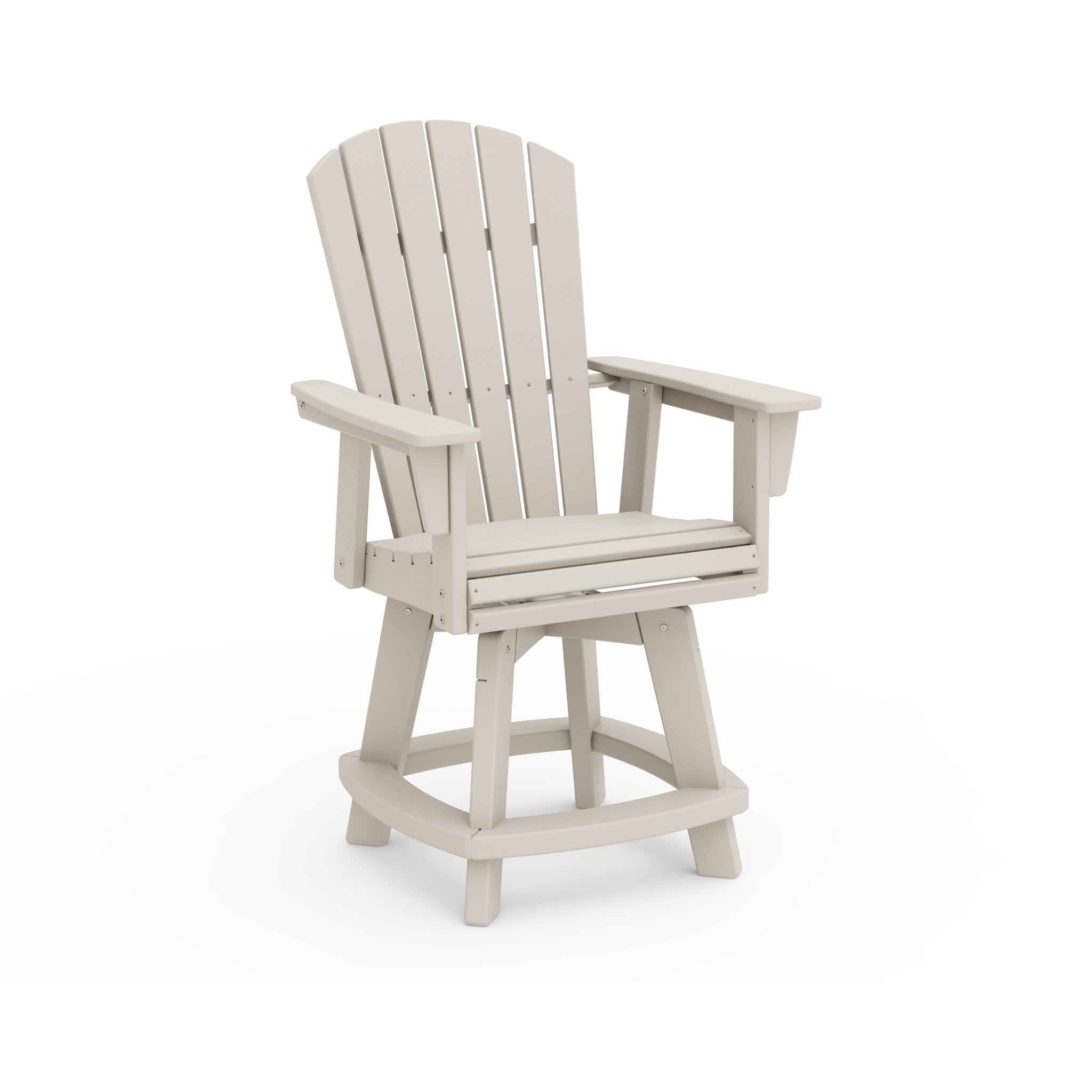Nautical Curveback Adirondack Swivel Counter Arm Chair 5