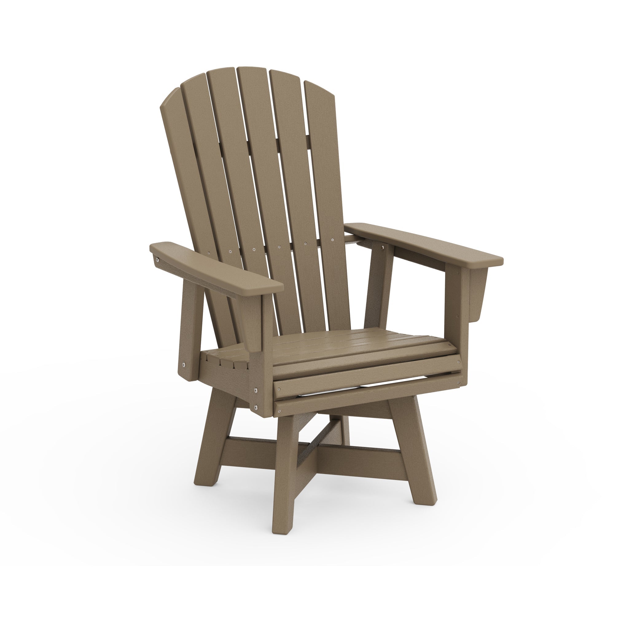 Nautical Curveback Adirondack Swivel Dining Arm Chair 8