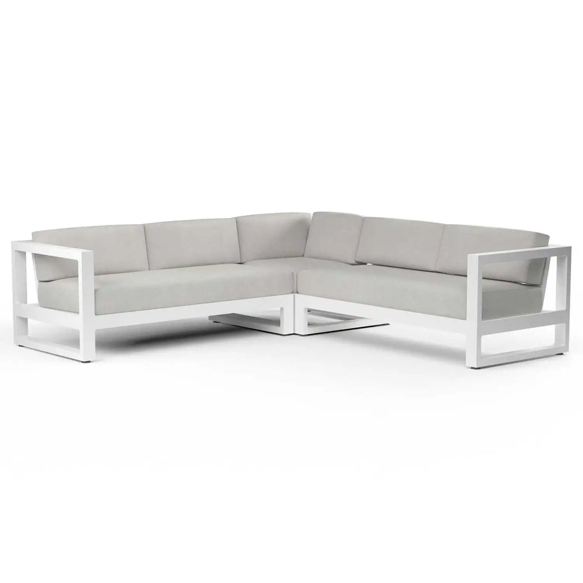 Newport 4-Seat Aluminum Sectional Set SW4801-SEC by Sunset West 3