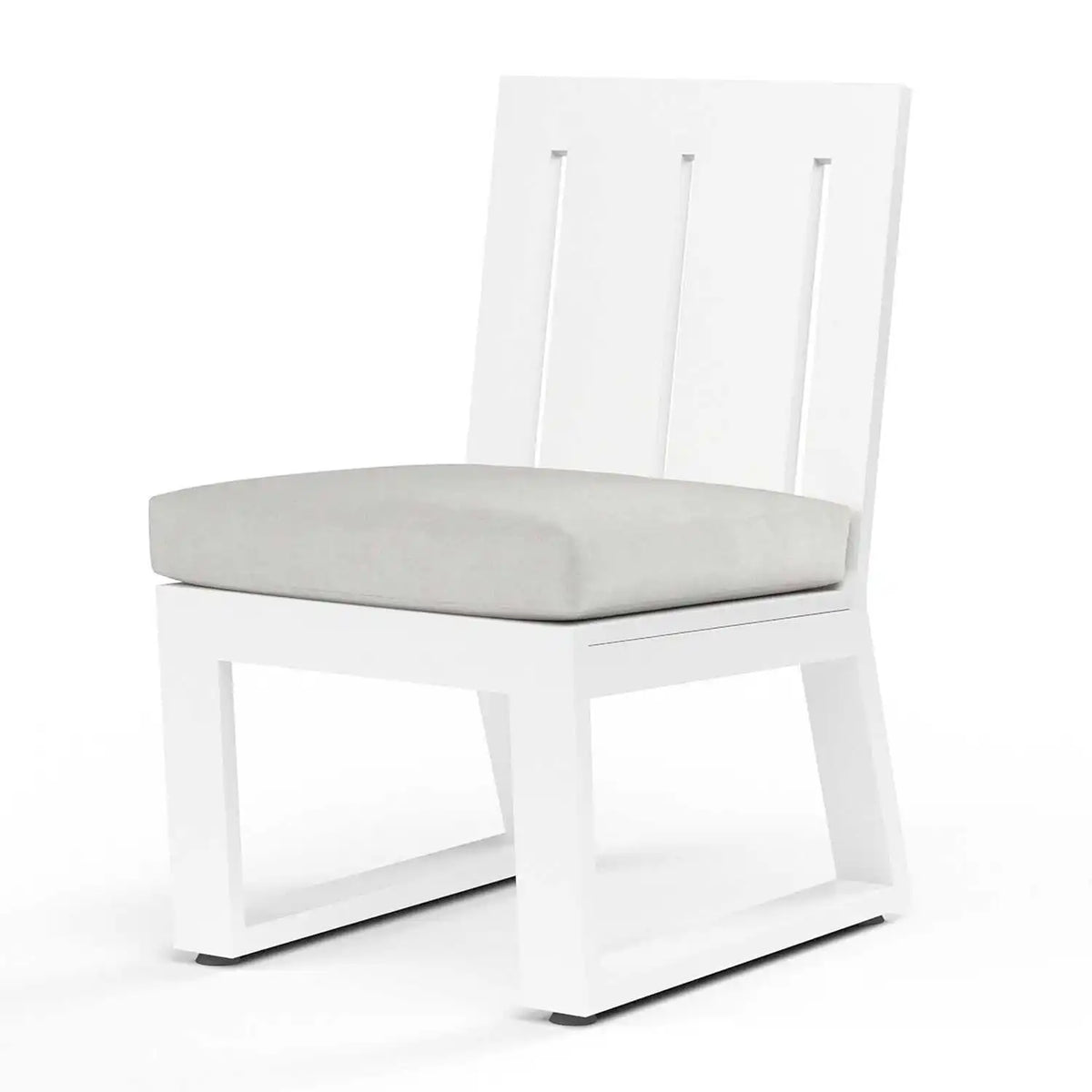 Newport Aluminum Cushioned Dining Side Chair SW4801-1A by Sunset West 3