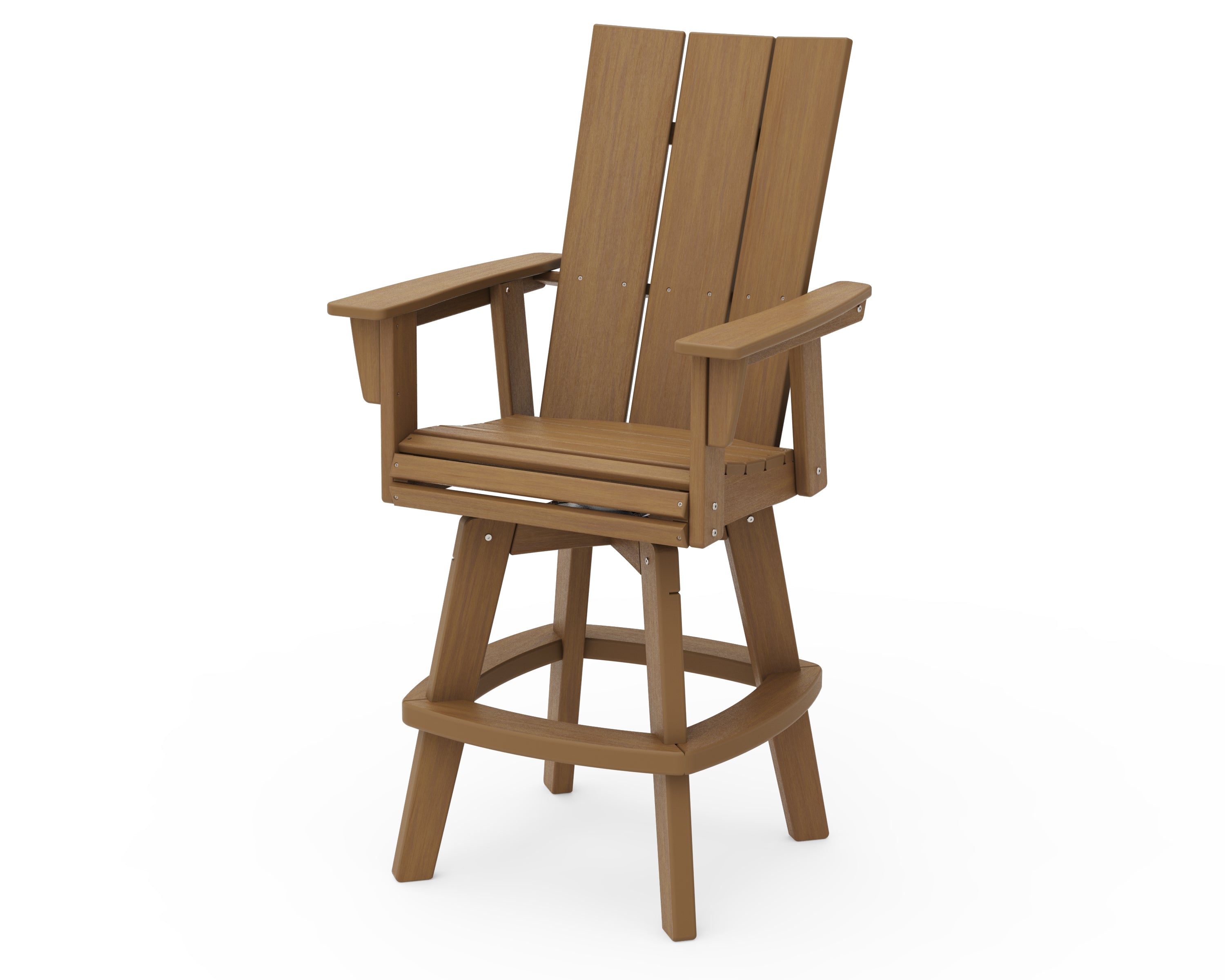 Modern Curveback Adirondack Swivel Bar Arm Chair