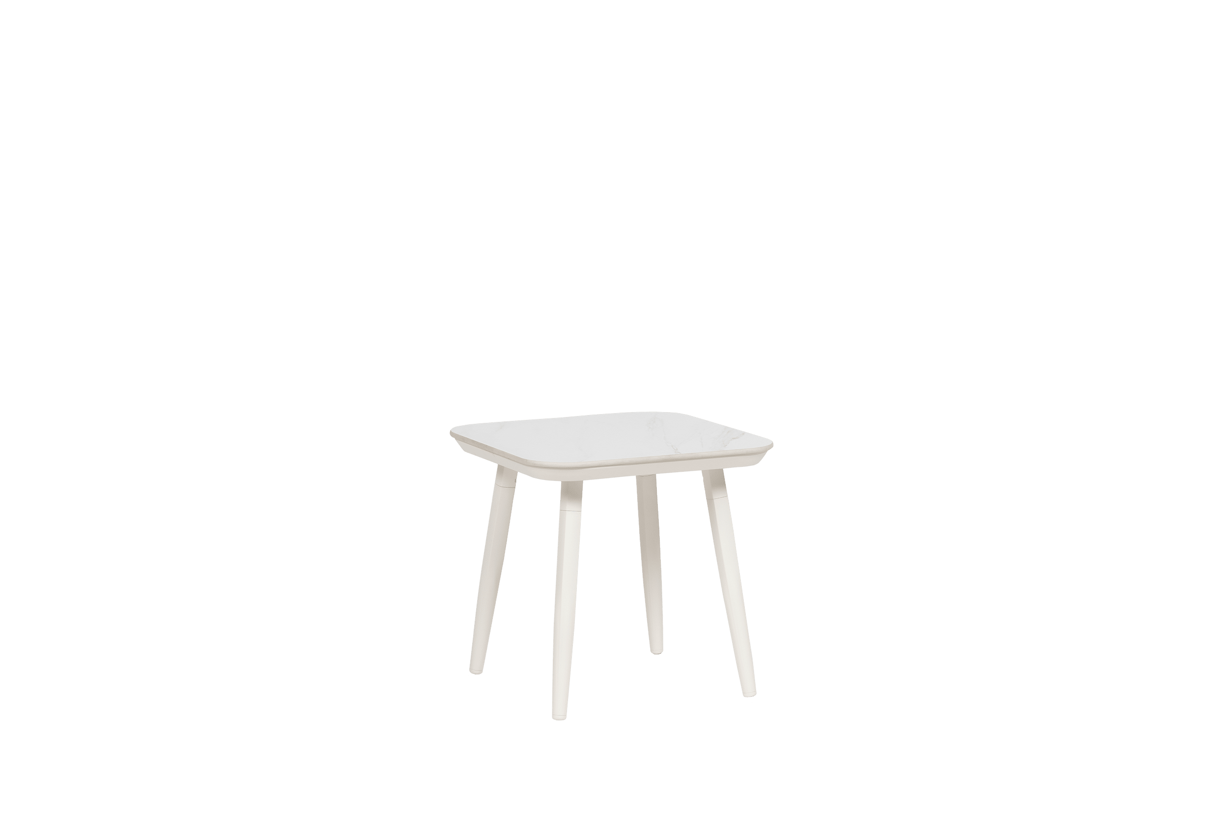 Gemelli Noma End Table - Glacier White/White