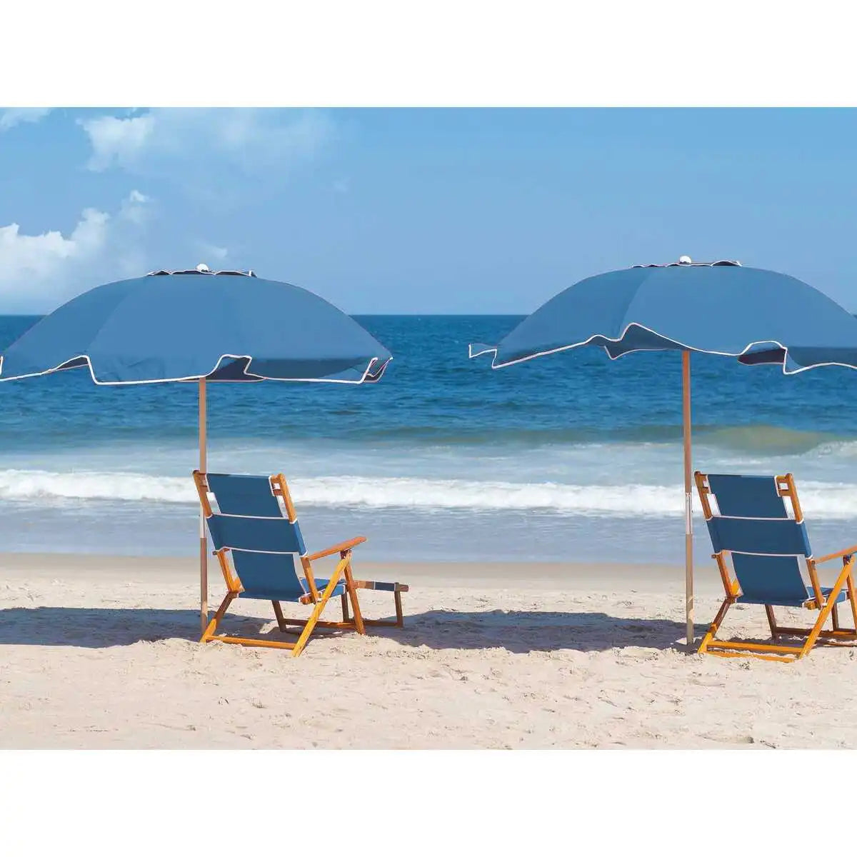 Oakwood Beach Lounger w/ Detachable Footrest 6
