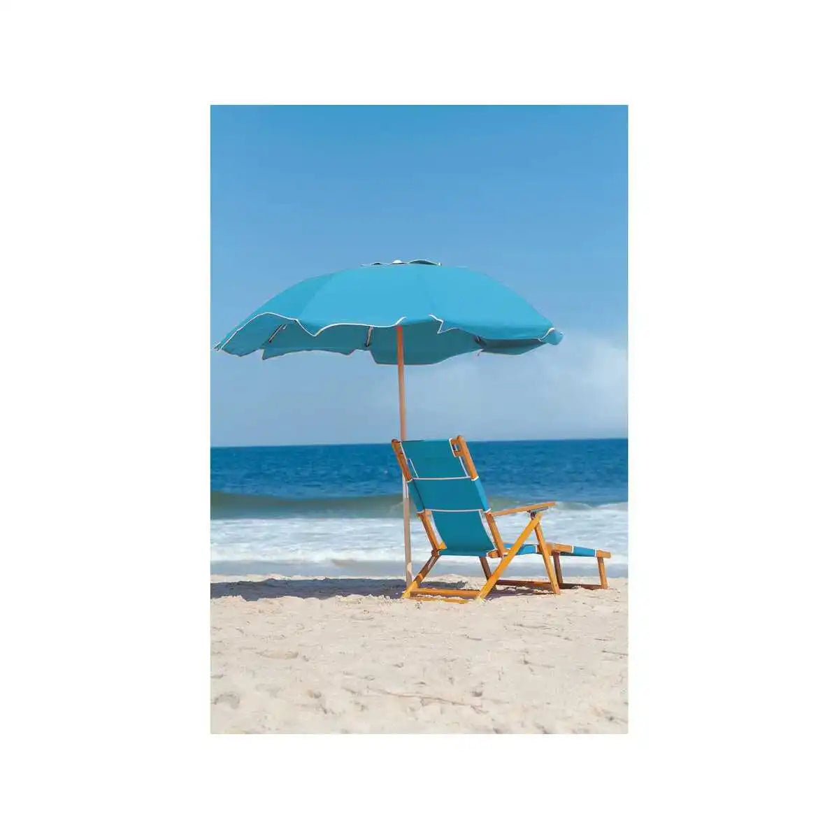Oakwood Beach Lounger w/ Detachable Footrest 8