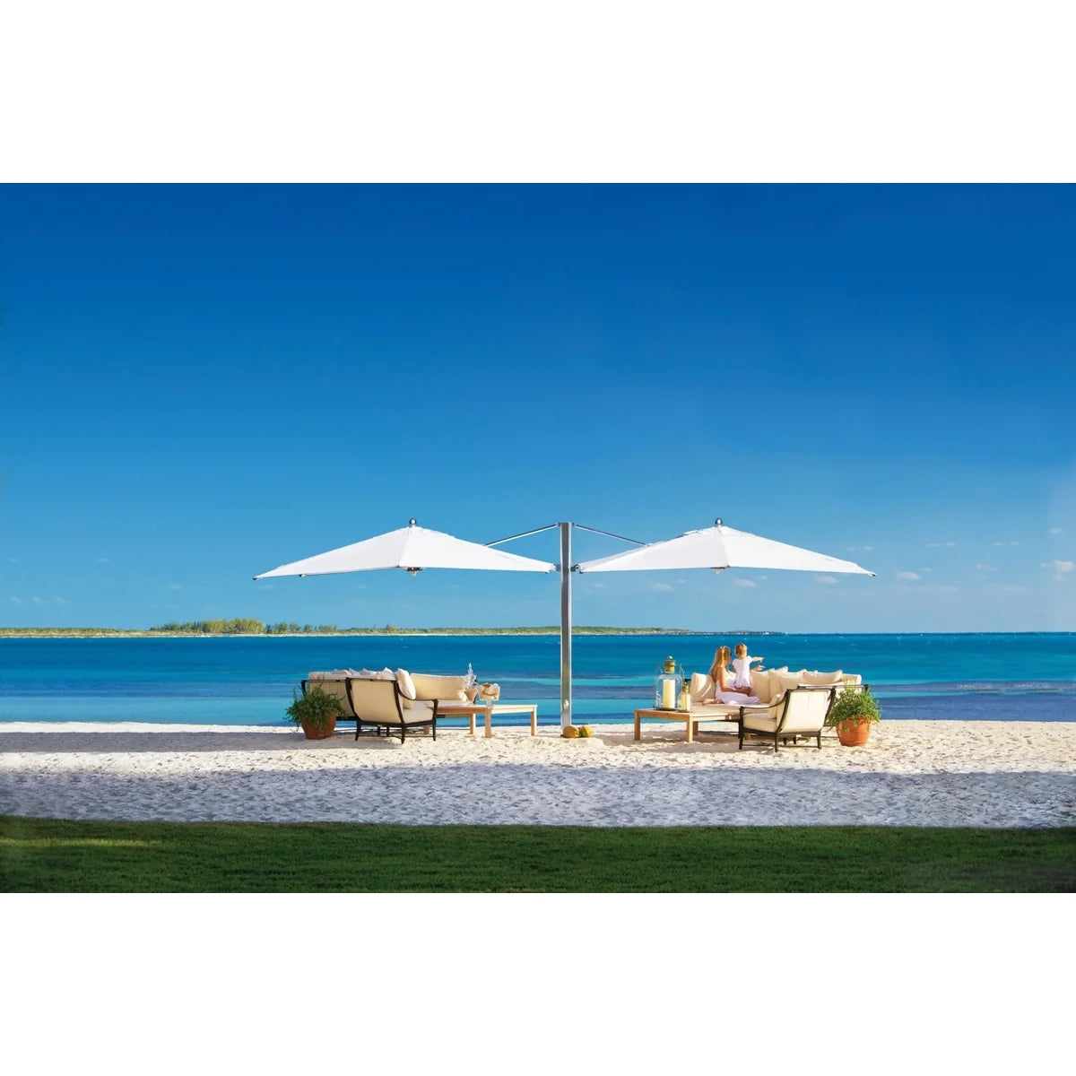 Ocean Master Max Classic Dual Cantilever 20' x 14' Rectangle Umbrella-3