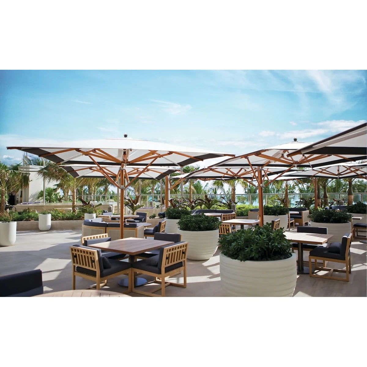 Ocean Master Max Classic Dual Cantilever 20' x 14' Rectangle Umbrella-6