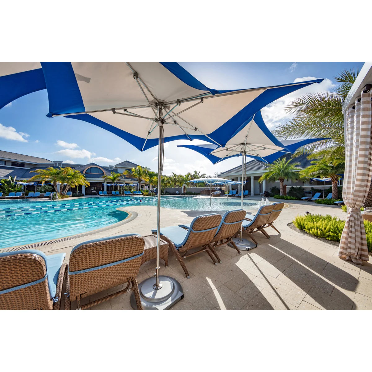 Ocean Master Max Manta Center Post 10' Square Umbrella-4