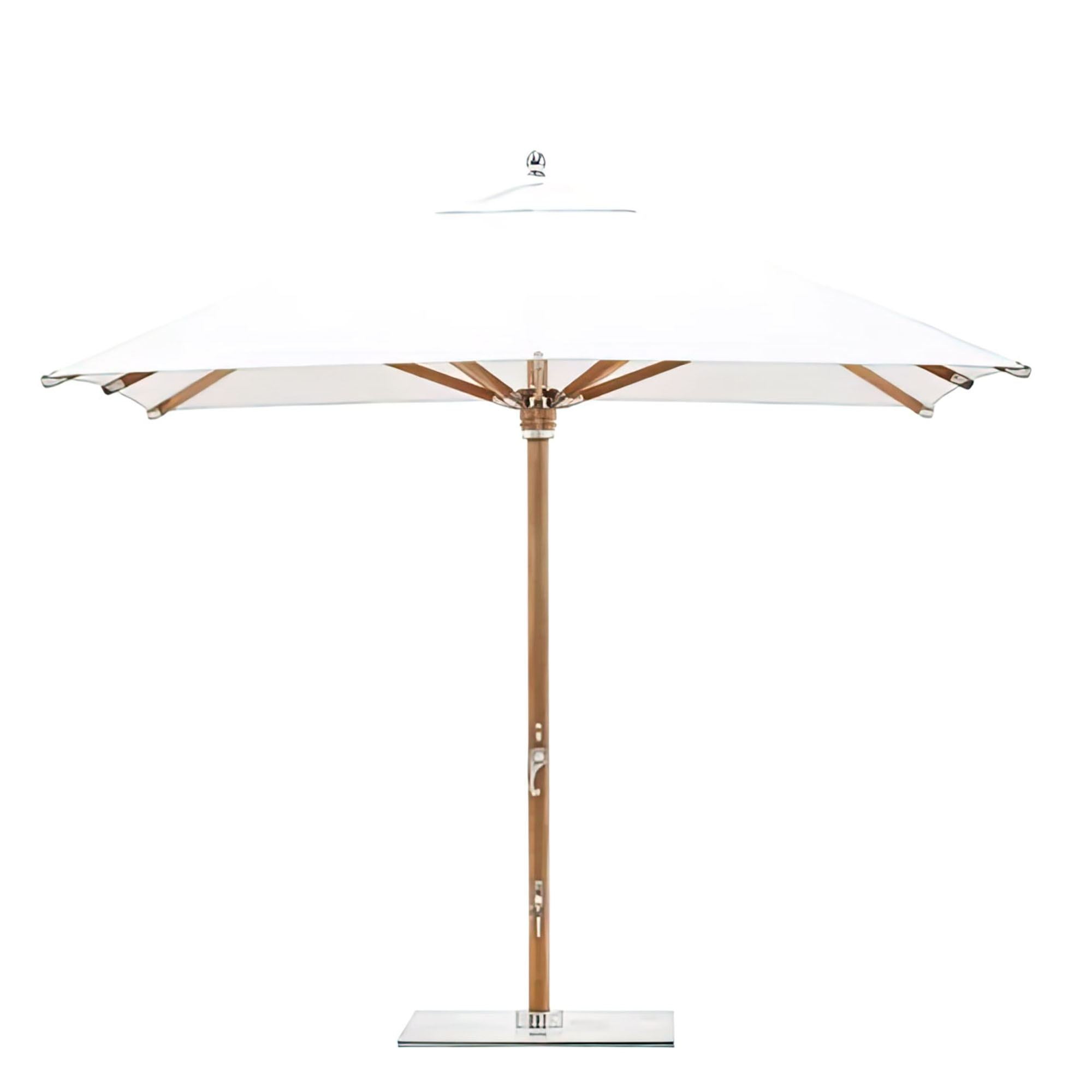 Ocean Master Max Nautical Teak Center Post 6.5' Square Umbrella