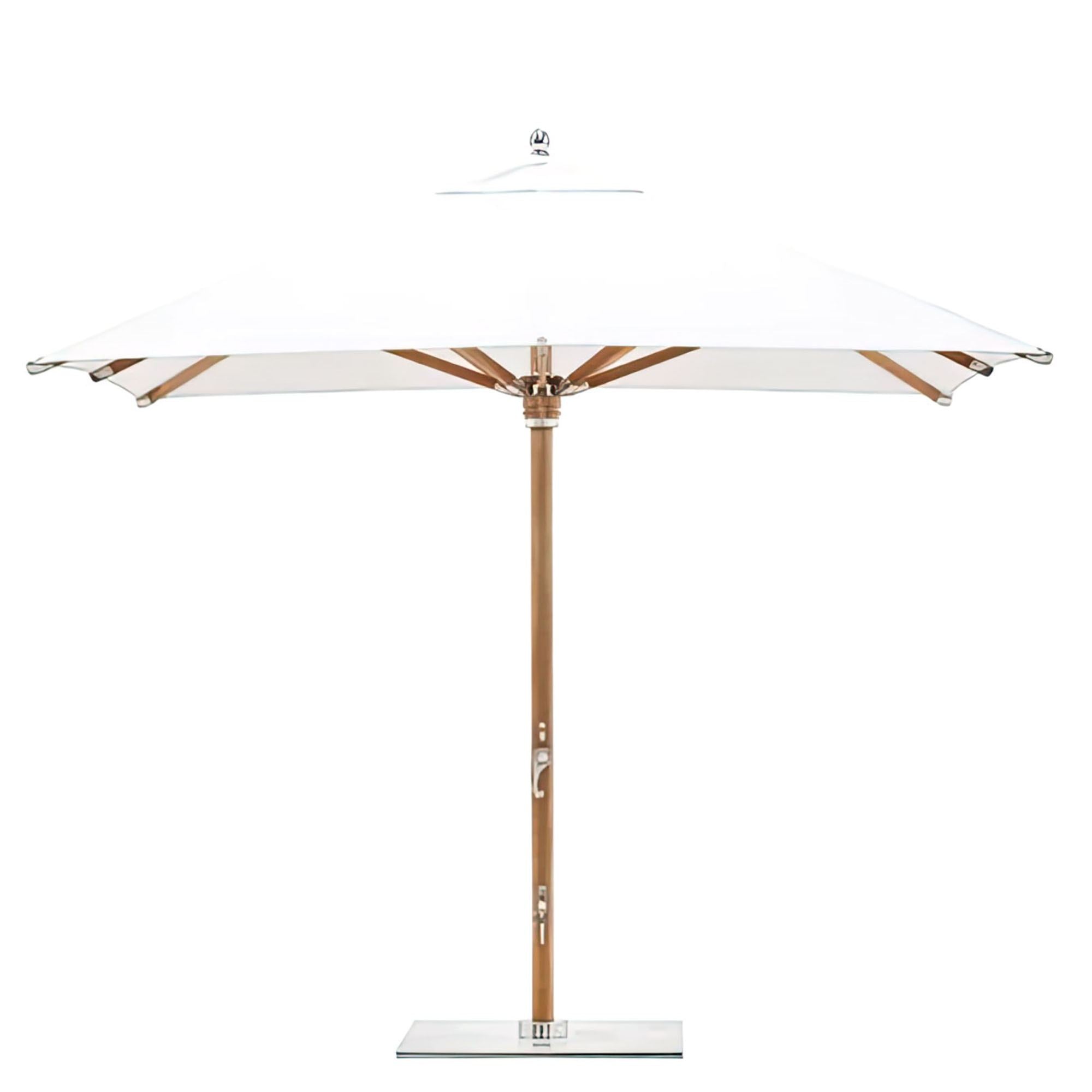 Ocean Master Max Northstar Nautical Teak Center Post 10' Square Umbrella