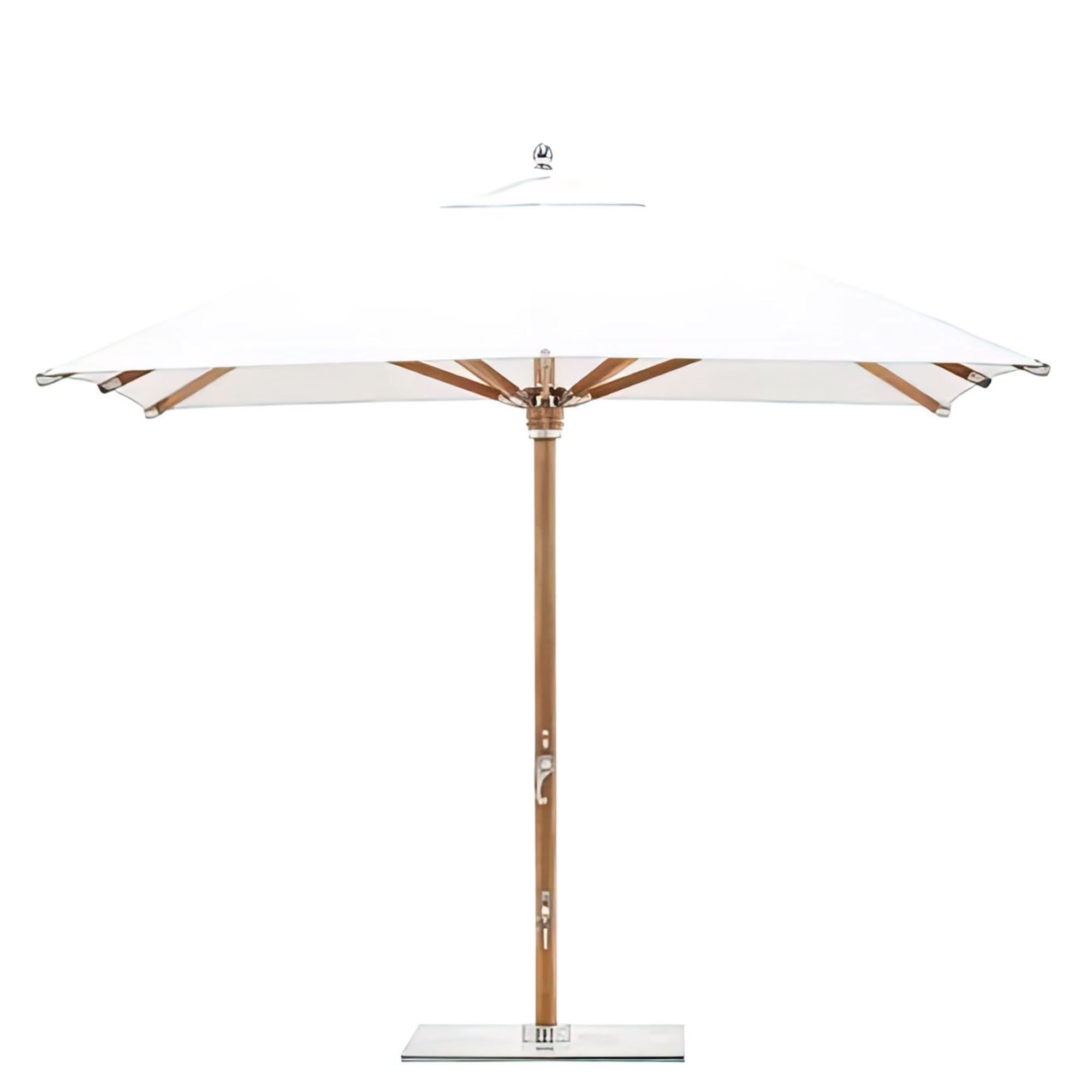 Ocean Master Max Northstar Nautical Teak Center Post 8' Square Umbrella