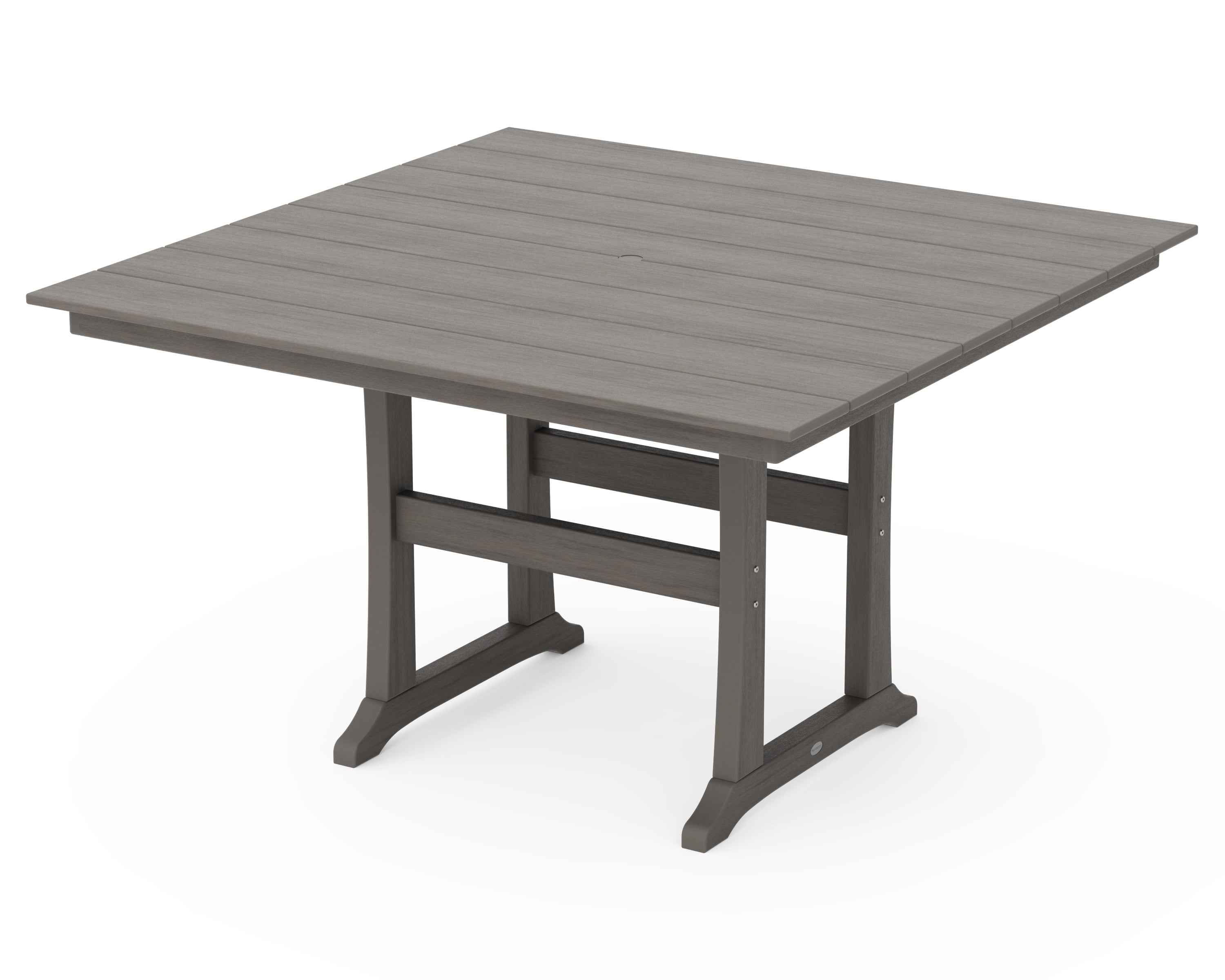 Farmhouse Trestle 59" Square Counter Table