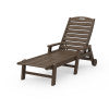 Nautical Chaise with Arms and Wheels