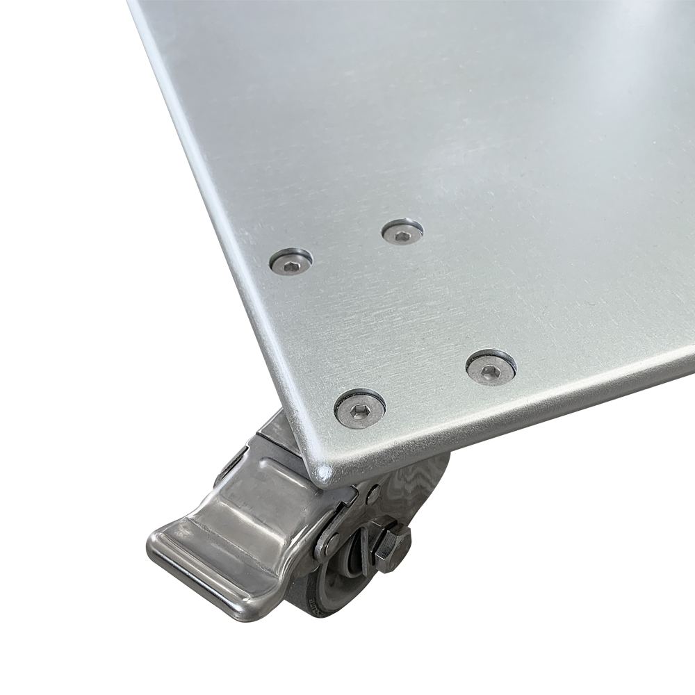 Galvanized Stackable 200 lb. Steel Plate Square Umbrella Base w/ Optional Wheels