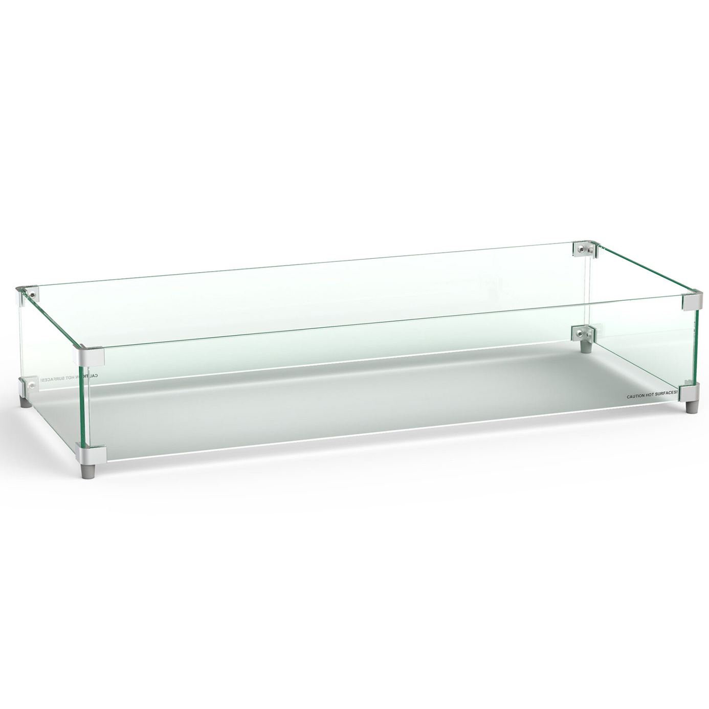 43"x19.25" Large Rectangular Glass Wind Guard 8211-WG by American Fyre Designs