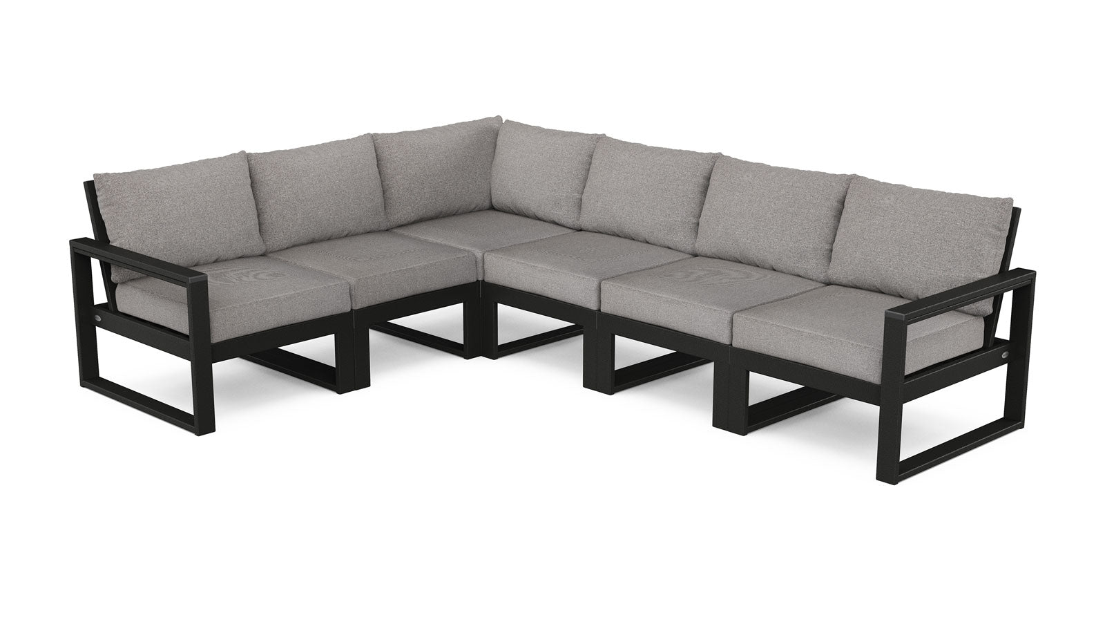 EDGE 6-Piece Modular Deep Seating Sectional Set - Seats 6 PWS523-2 by POLYWOOD