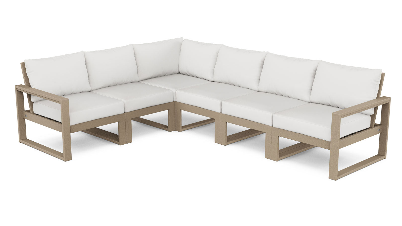 EDGE 6-Piece Modular Deep Seating Sectional Set - Seats 6 PWS523-2 by POLYWOOD