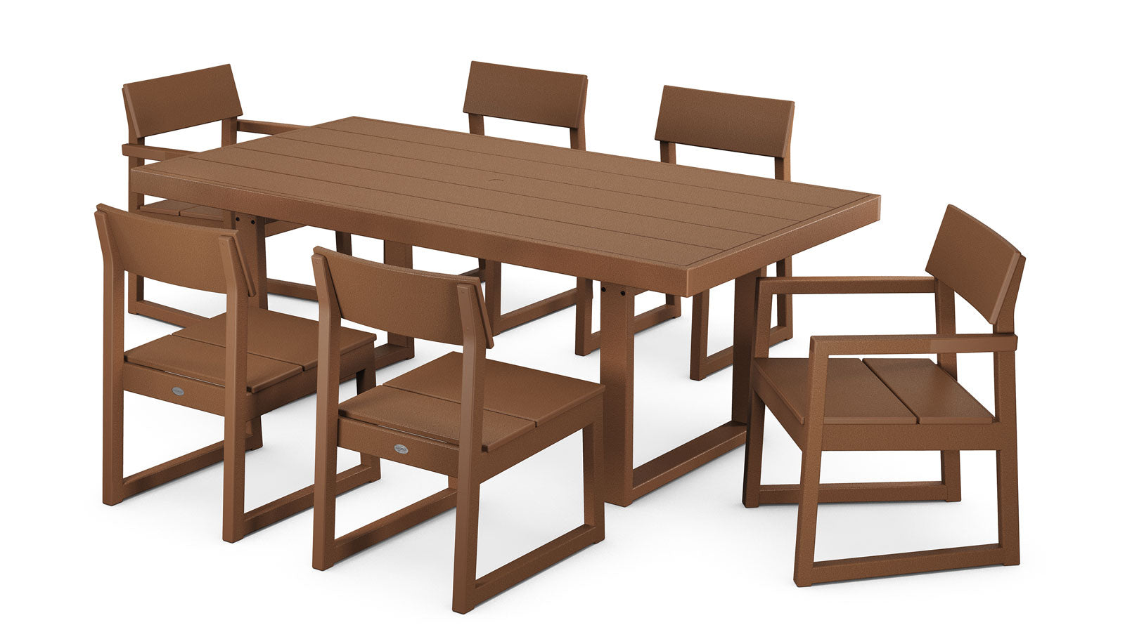 EDGE 7-Piece Dining Set - Seats 6 PWS552-1 by POLYWOOD