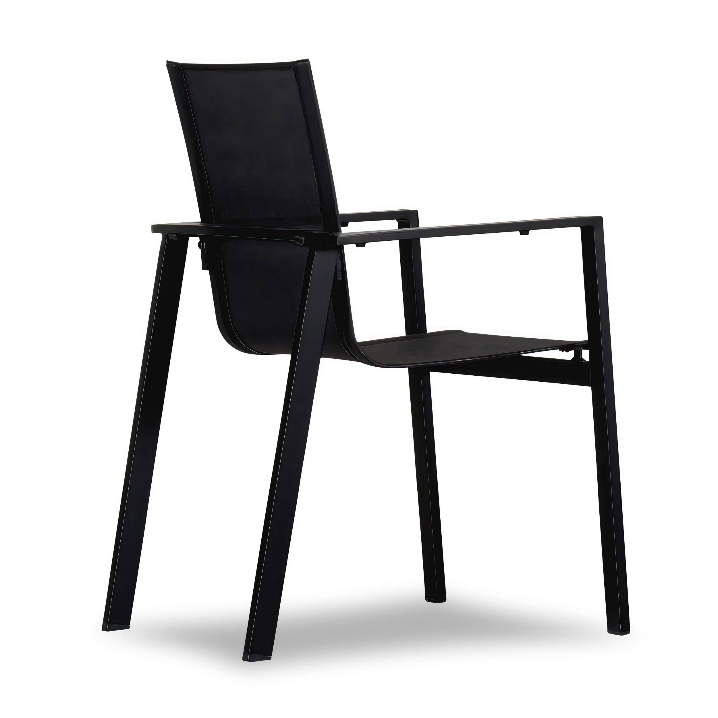 Silo Back Angle View for Lift Dining Arm Chair - Black/Black HL-LIFT-BK-DAC-BK By Harmonia Living