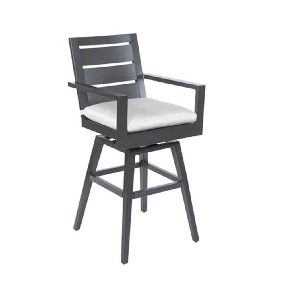 Palermo Cushioned Swivel Bar Arm Chair 