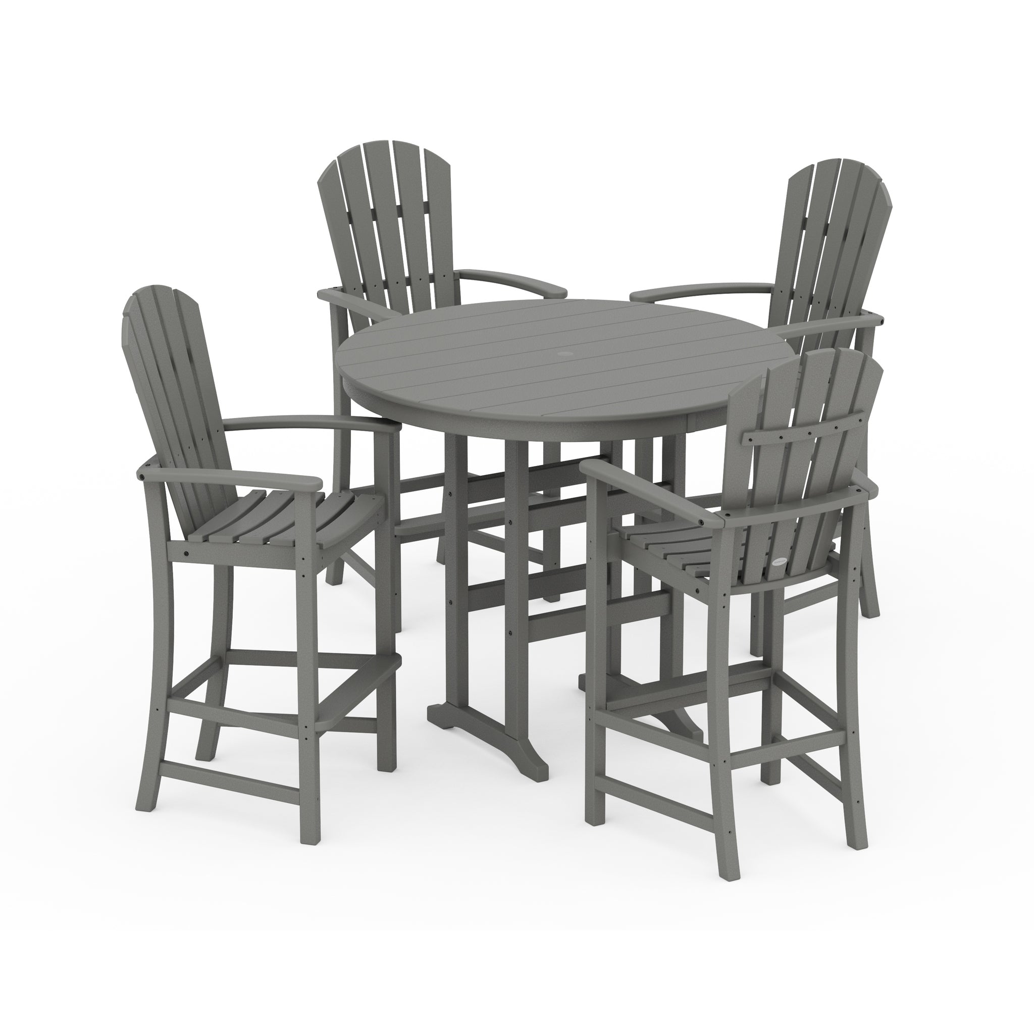 Palm Coast 5-Piece Round Farmhouse Bar Set 1