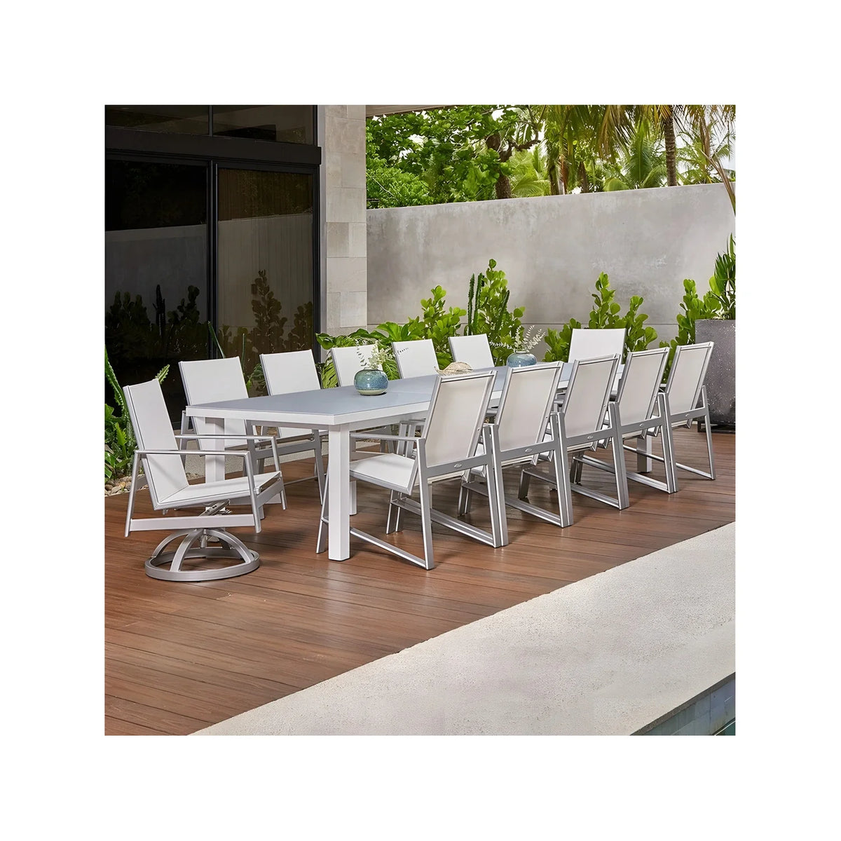 Parsons 42" x 90-120" Rectangular Dining Extension Table 2