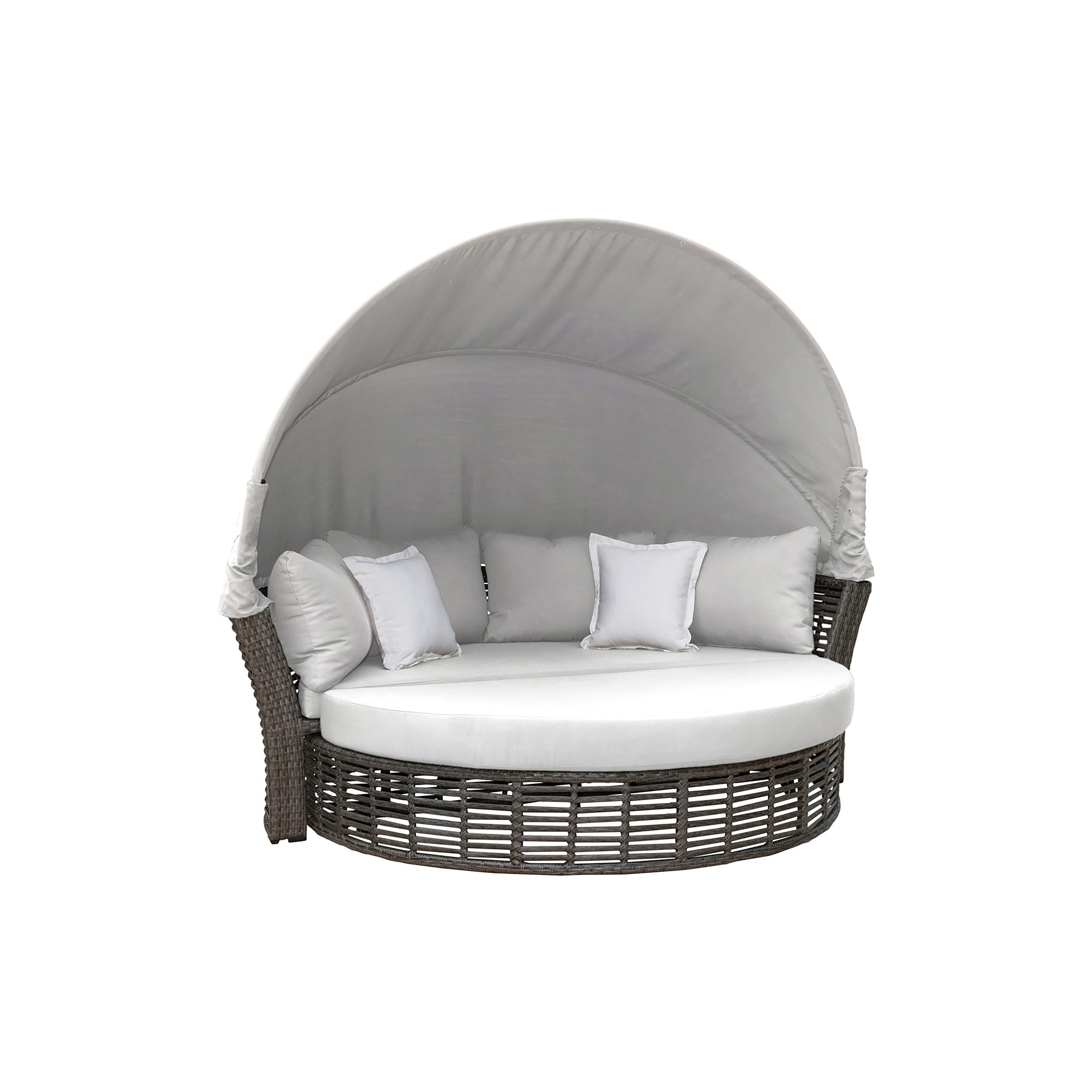 Panama Jack Graphite Cushioned Canopy Daybed
