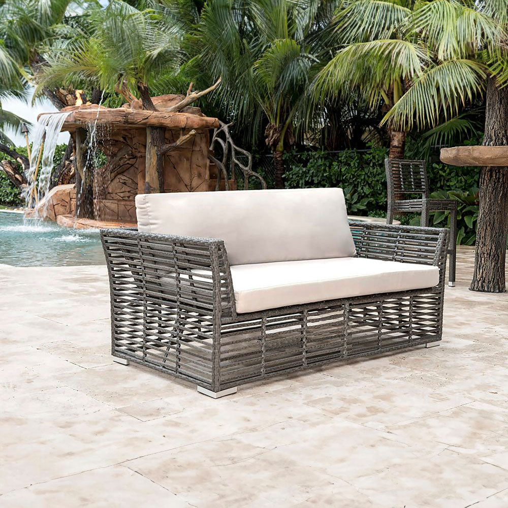 Panama Jack Graphite Cushioned Loveseat