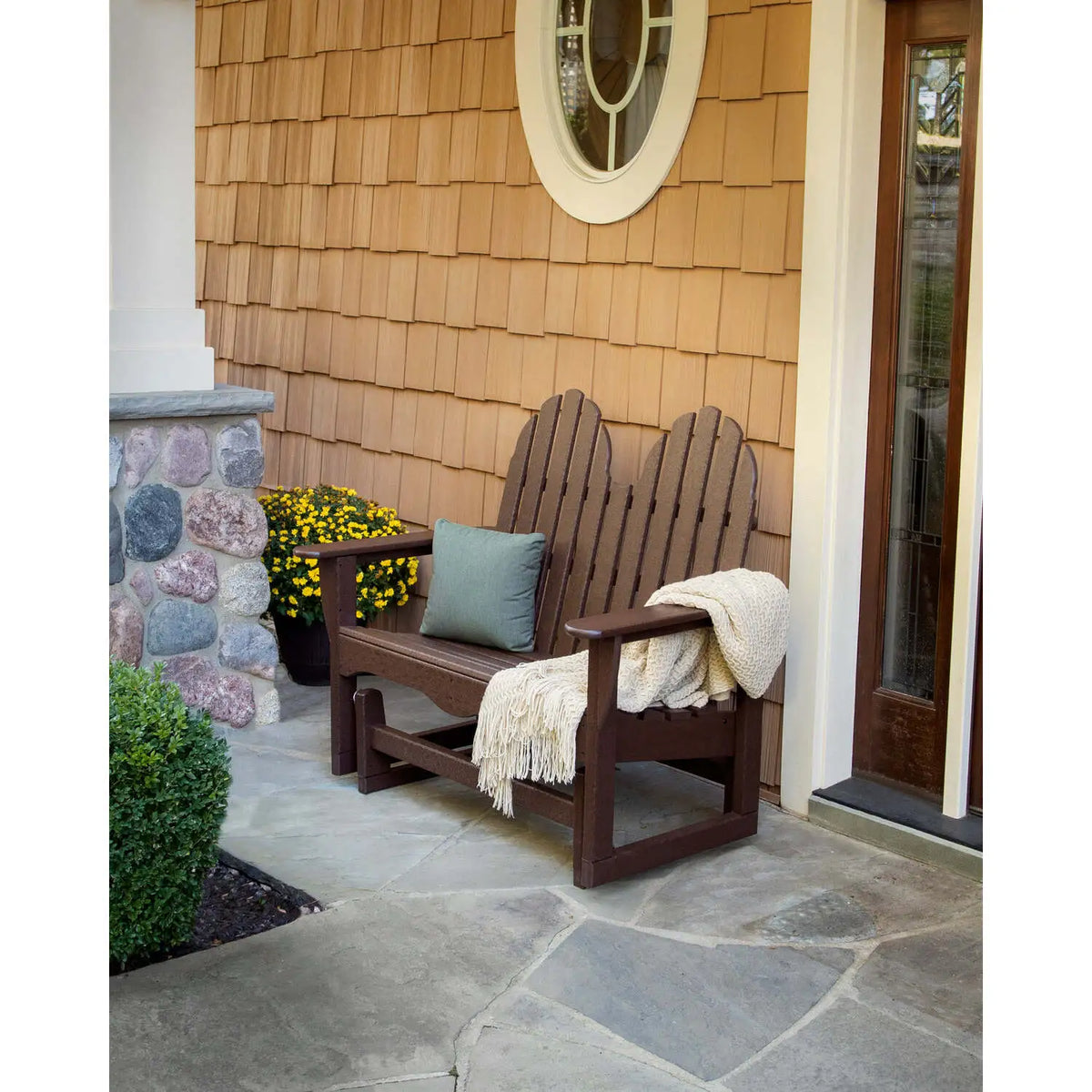 Classic Adirondack 48" Glider Loveseat 10