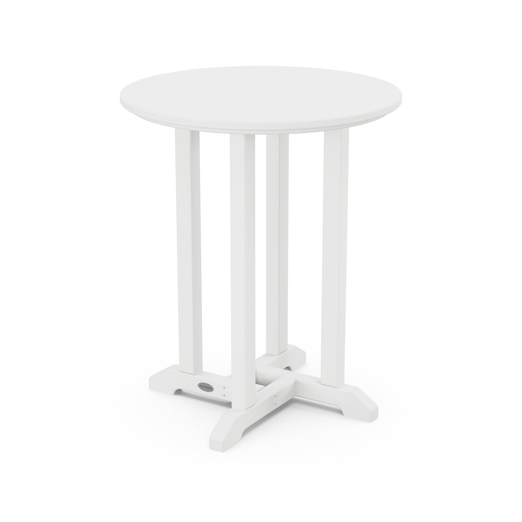 POLYWOOD Farmhouse 24" Round Bistro Table 6