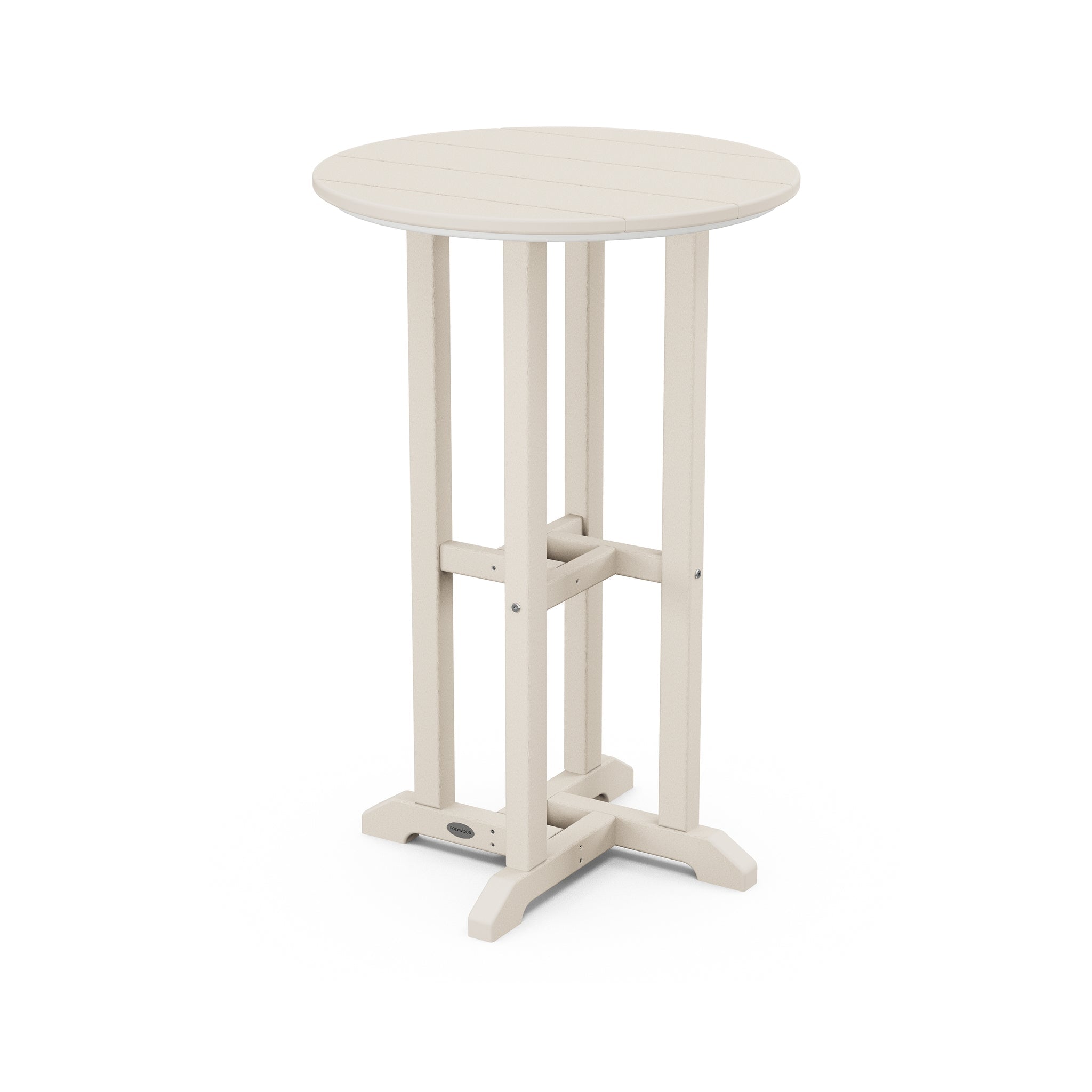 POLYWOOD Farmhouse 24" Round Counter Bistro Table 7