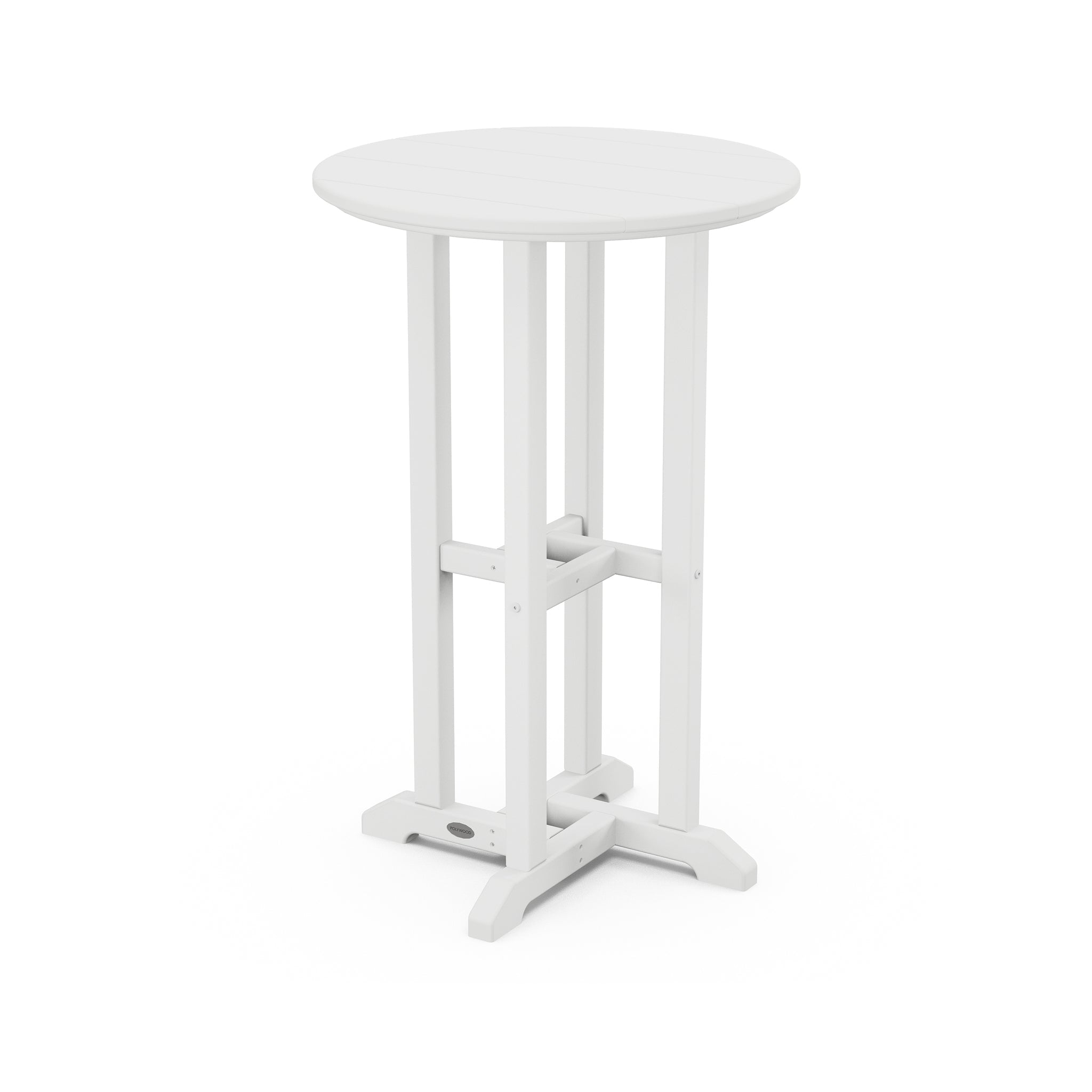 POLYWOOD Farmhouse 24" Round Counter Bistro Table 6