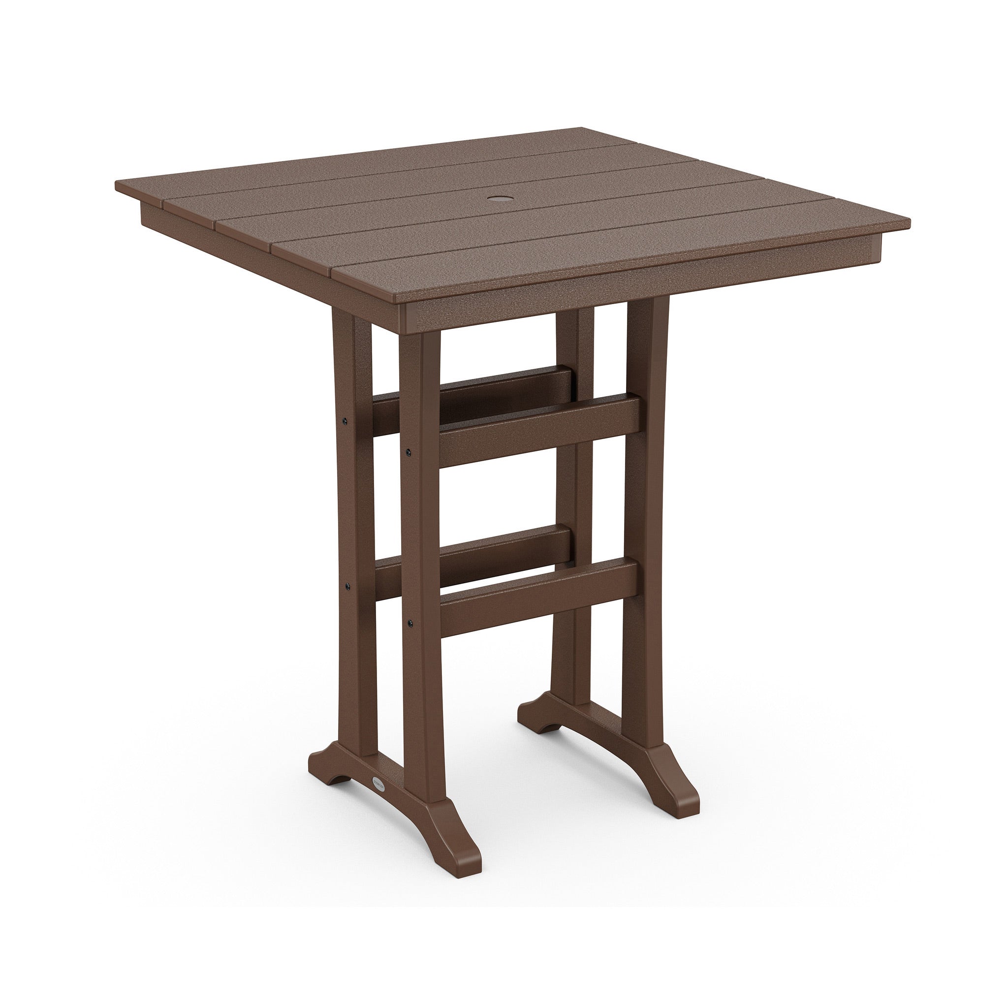 POLYWOOD Farmhouse Trestle 37" Square Bar Table 4