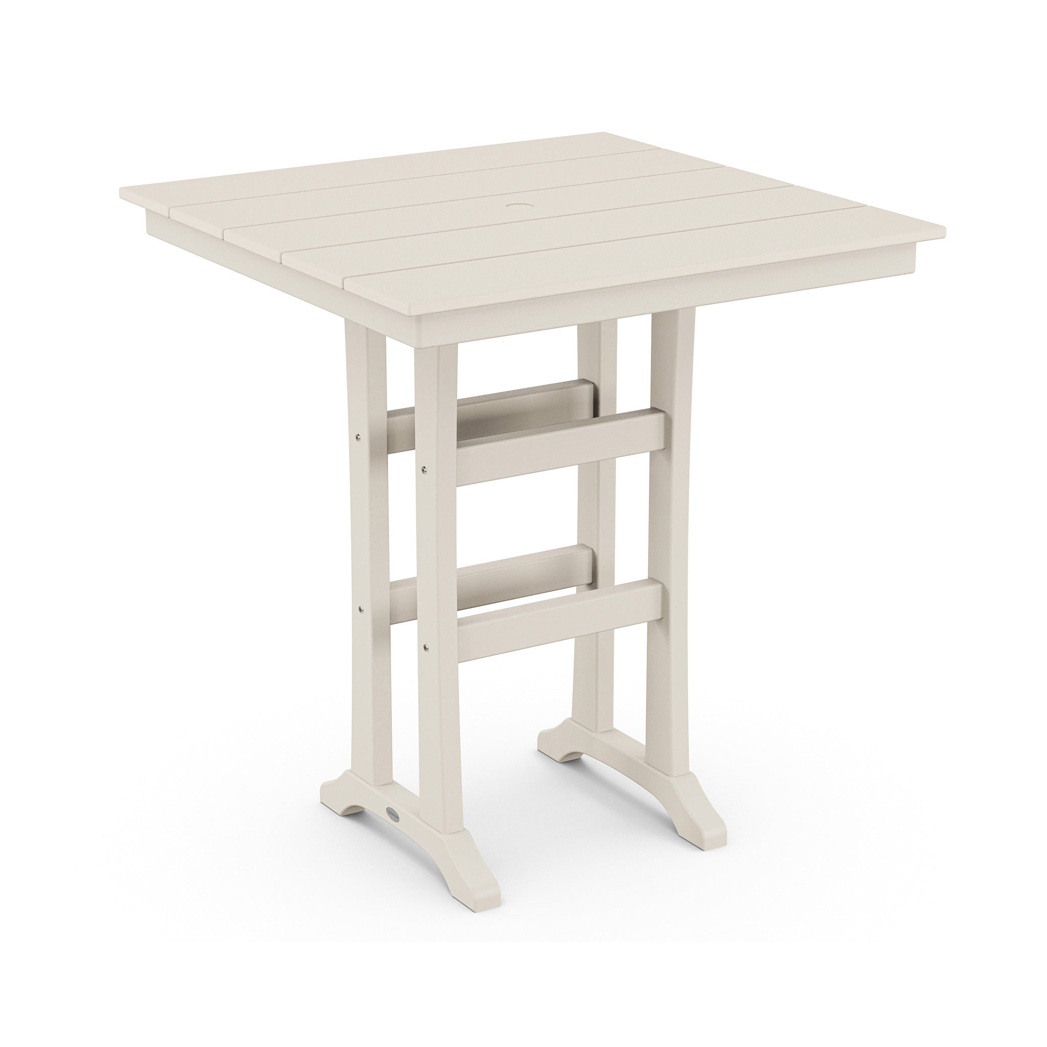 POLYWOOD Farmhouse Trestle 37" Square Bar Table 7