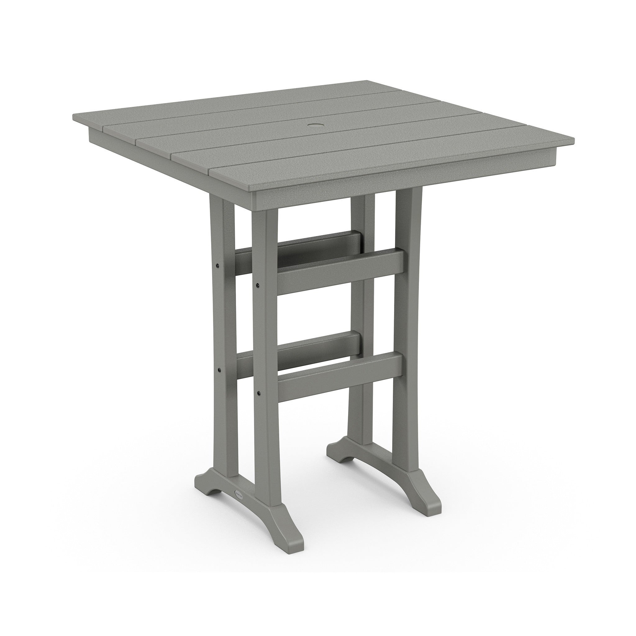 POLYWOOD Farmhouse Trestle 37" Square Bar Table 2