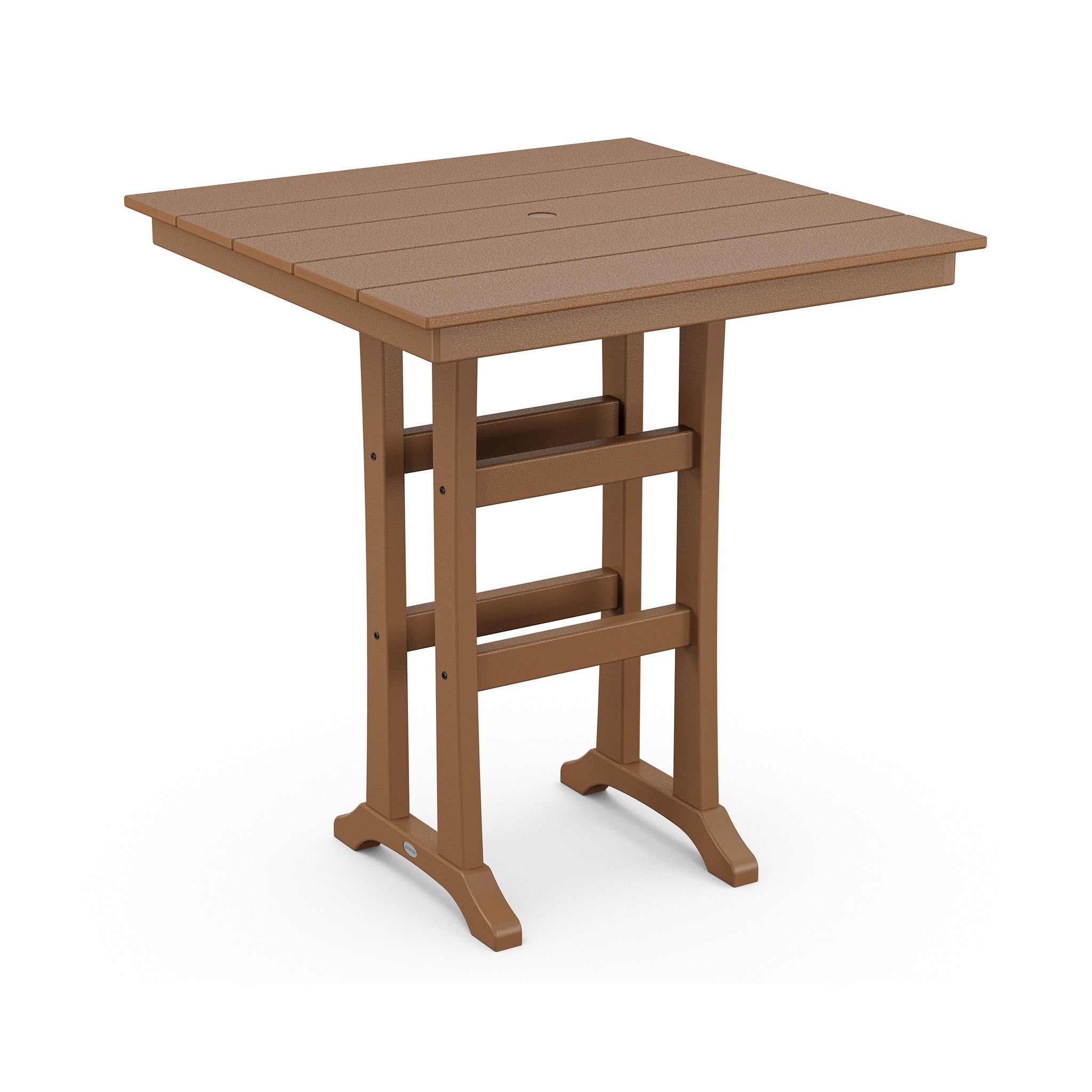 POLYWOOD Farmhouse Trestle 37" Square Bar Table 5