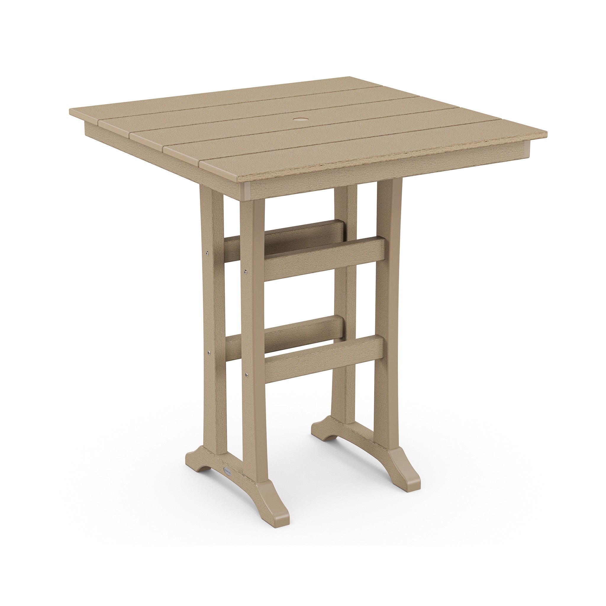 POLYWOOD Farmhouse Trestle 37" Square Bar Table 9