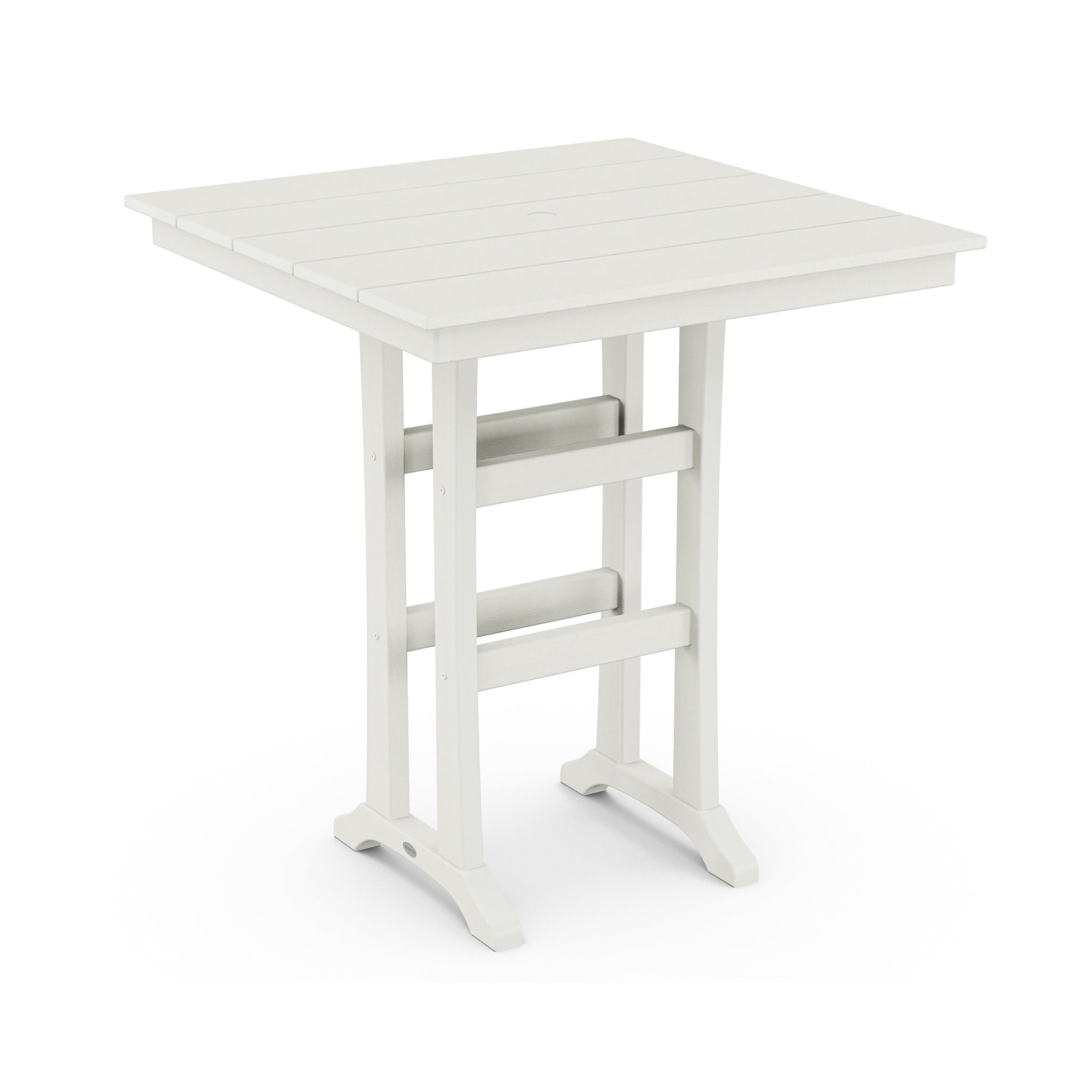 POLYWOOD Farmhouse Trestle 37" Square Bar Table 10