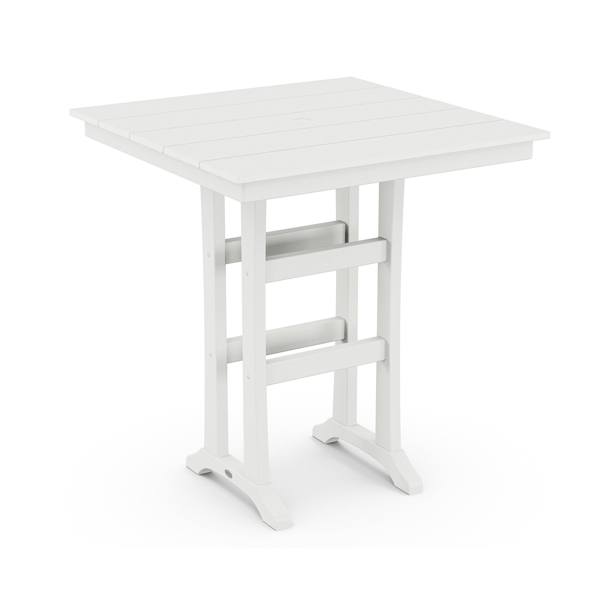 POLYWOOD Farmhouse Trestle 37" Square Bar Table 6