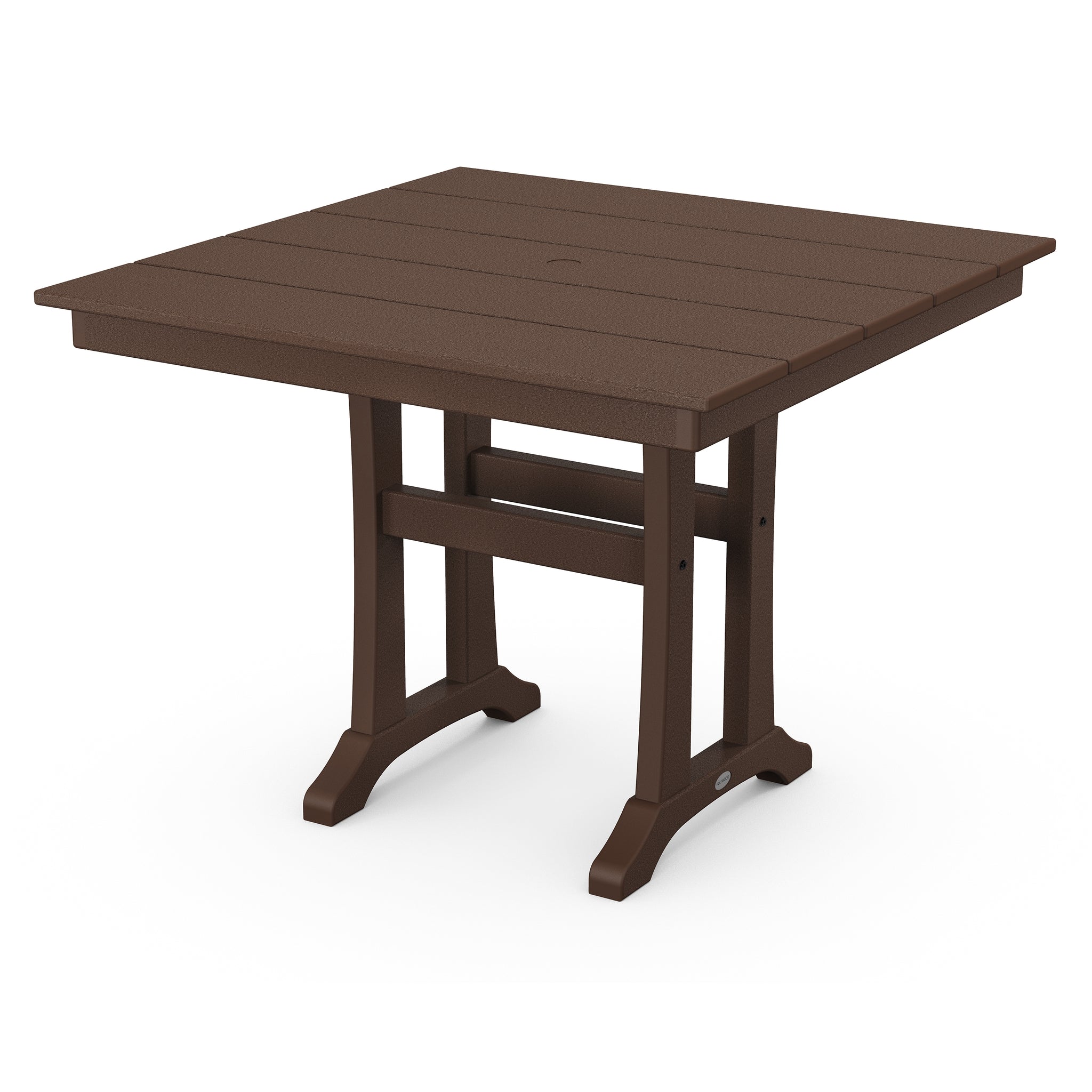 POLYWOOD Farmhouse Trestle 37" Square Dining Table 4
