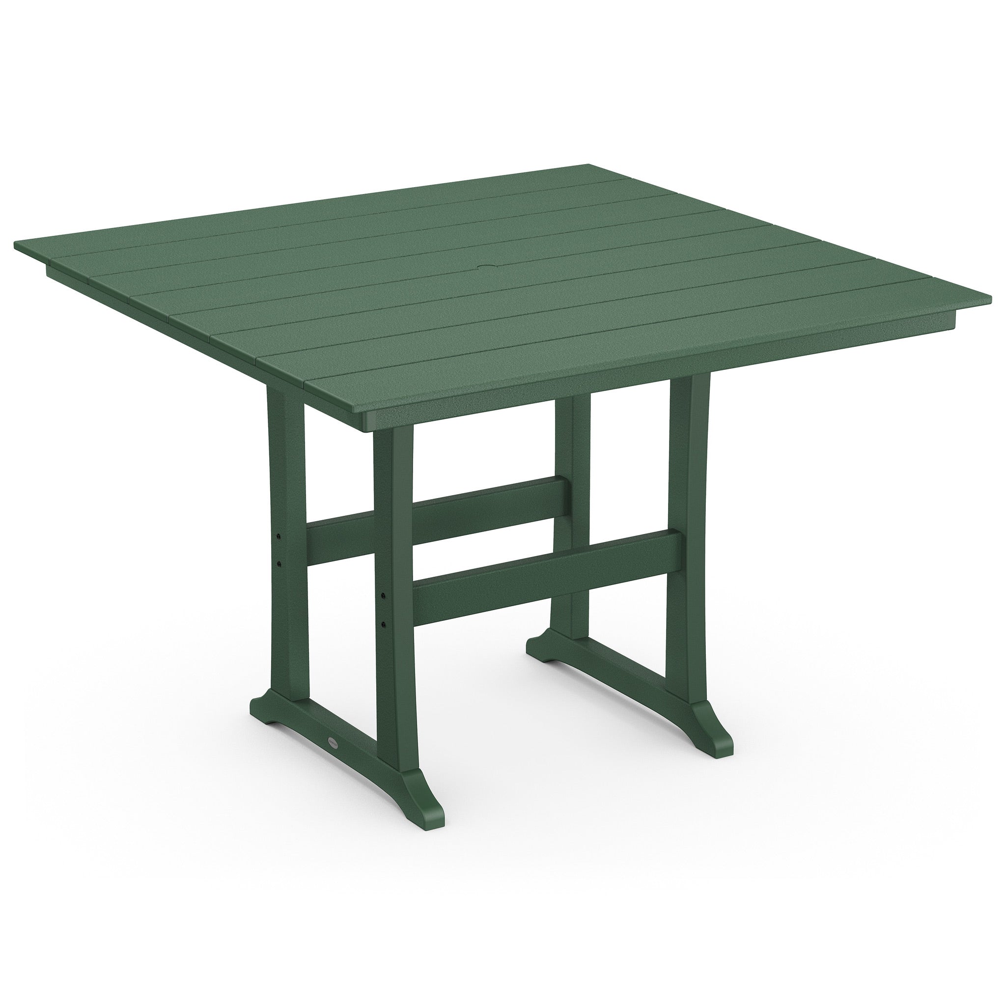 POLYWOOD Farmhouse Trestle 59" Square Bar Table 3