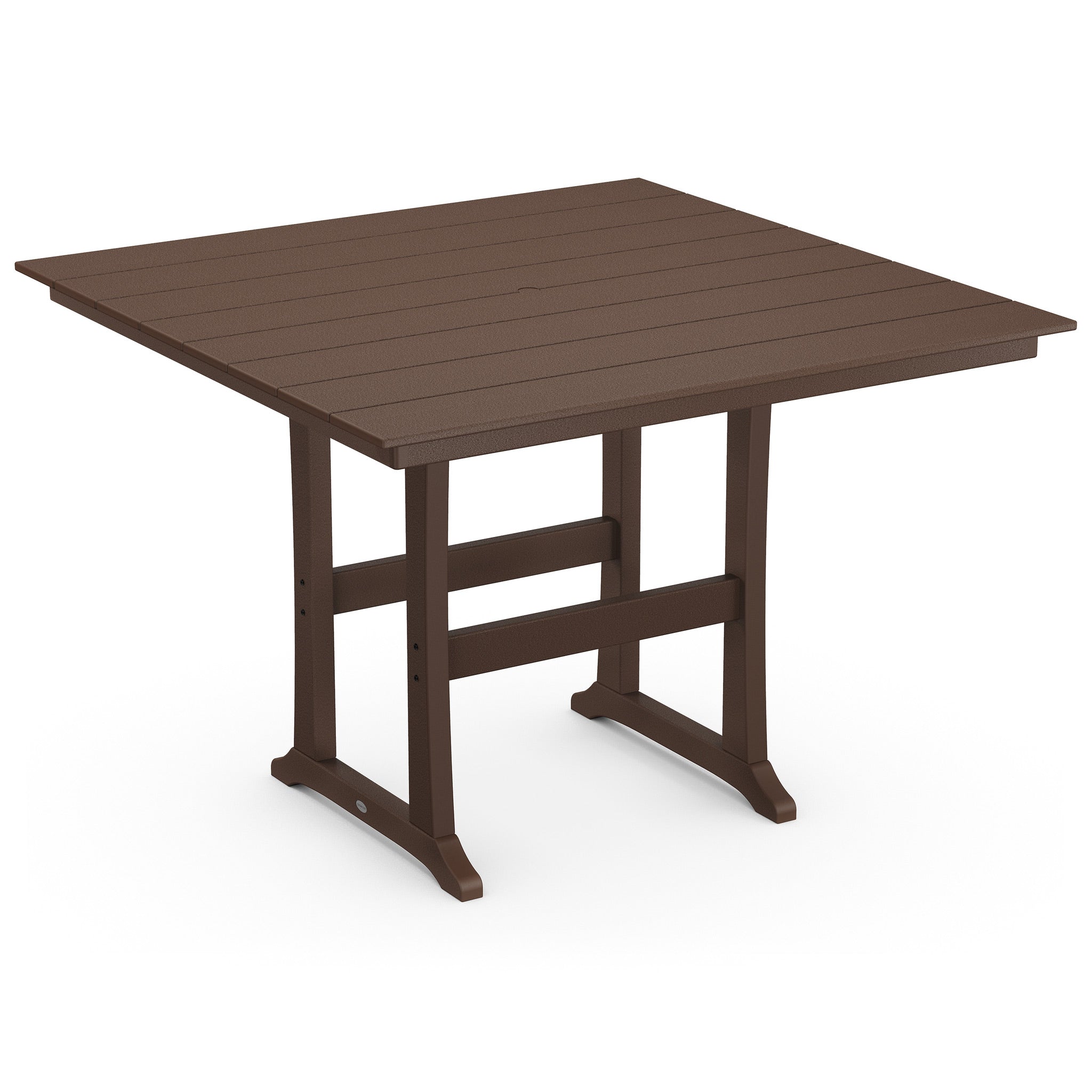 POLYWOOD Farmhouse Trestle 59" Square Bar Table 4