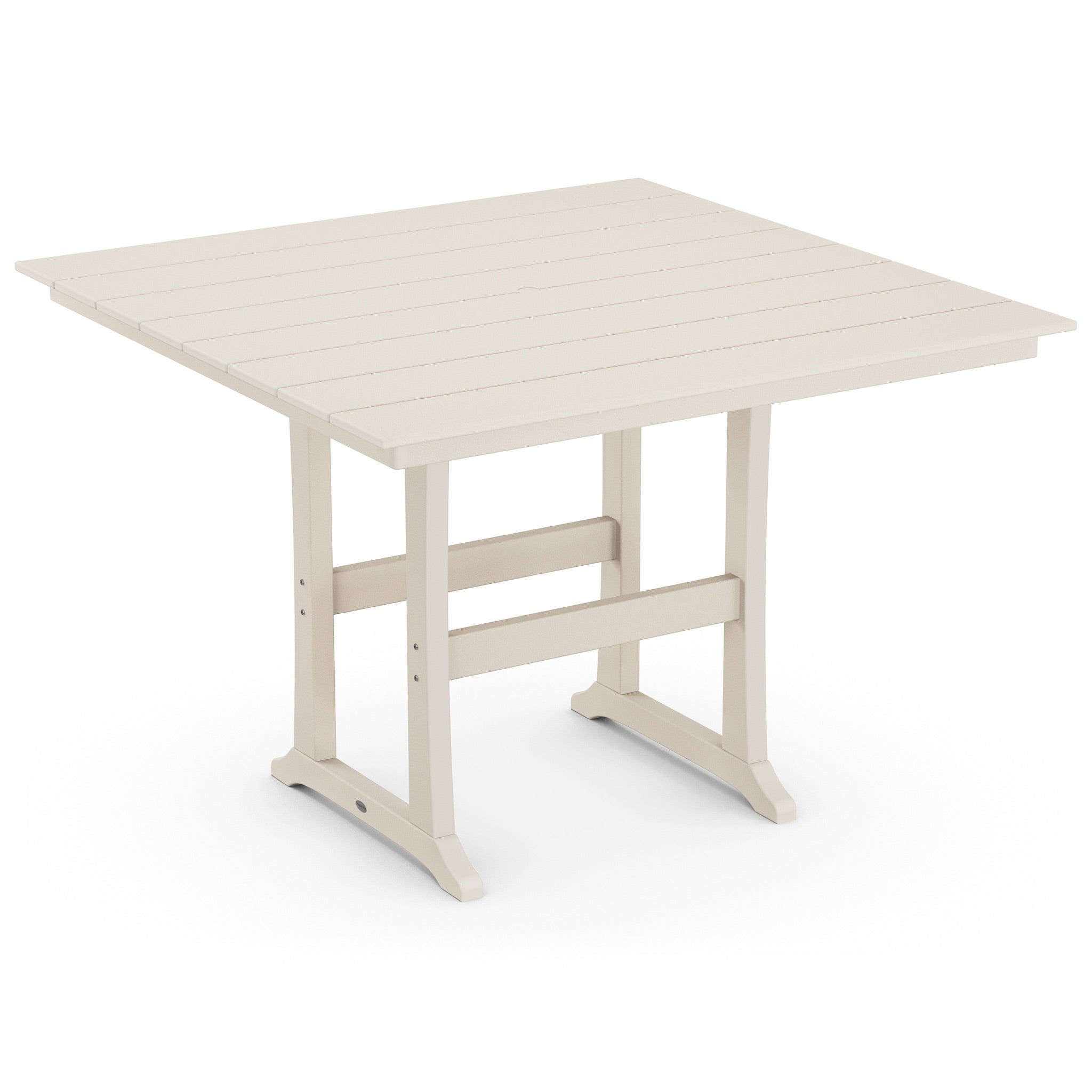 POLYWOOD Farmhouse Trestle 59" Square Bar Table 7