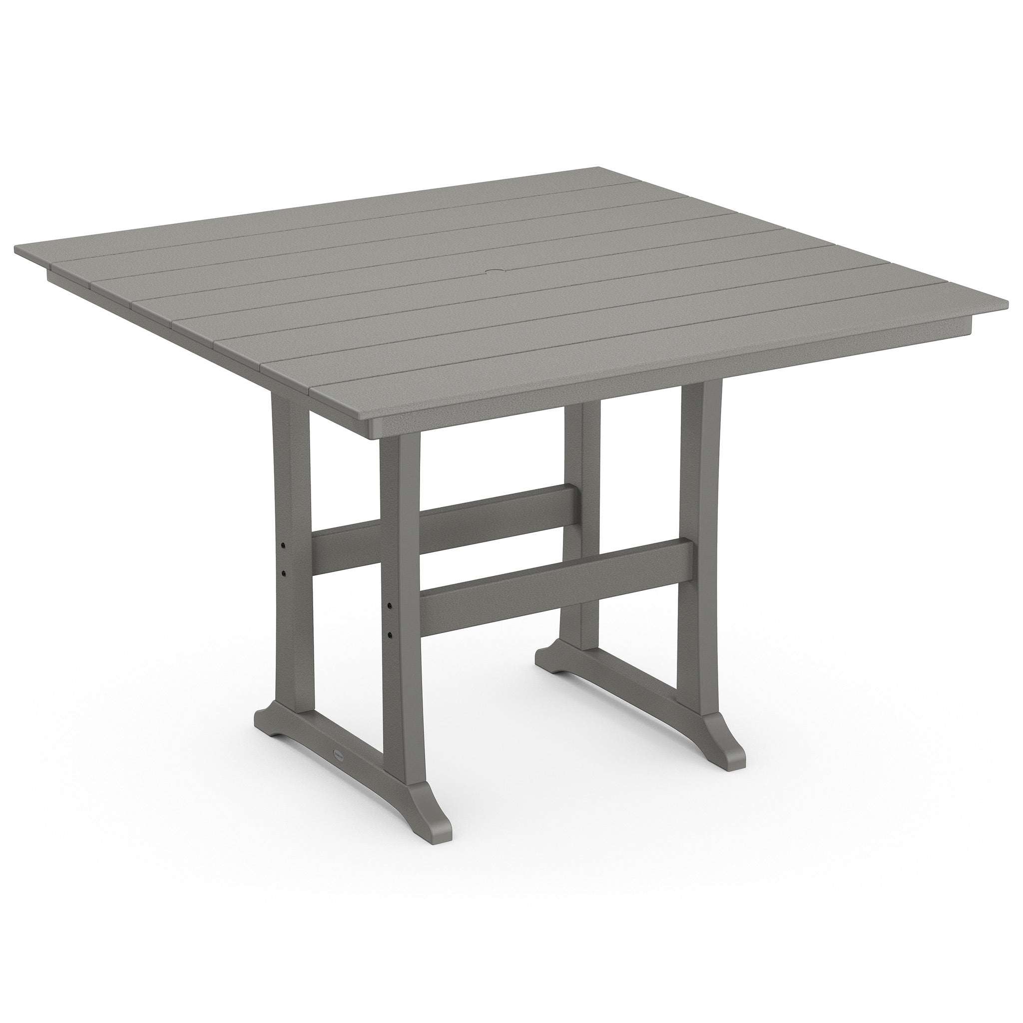 POLYWOOD Farmhouse Trestle 59" Square Bar Table 2