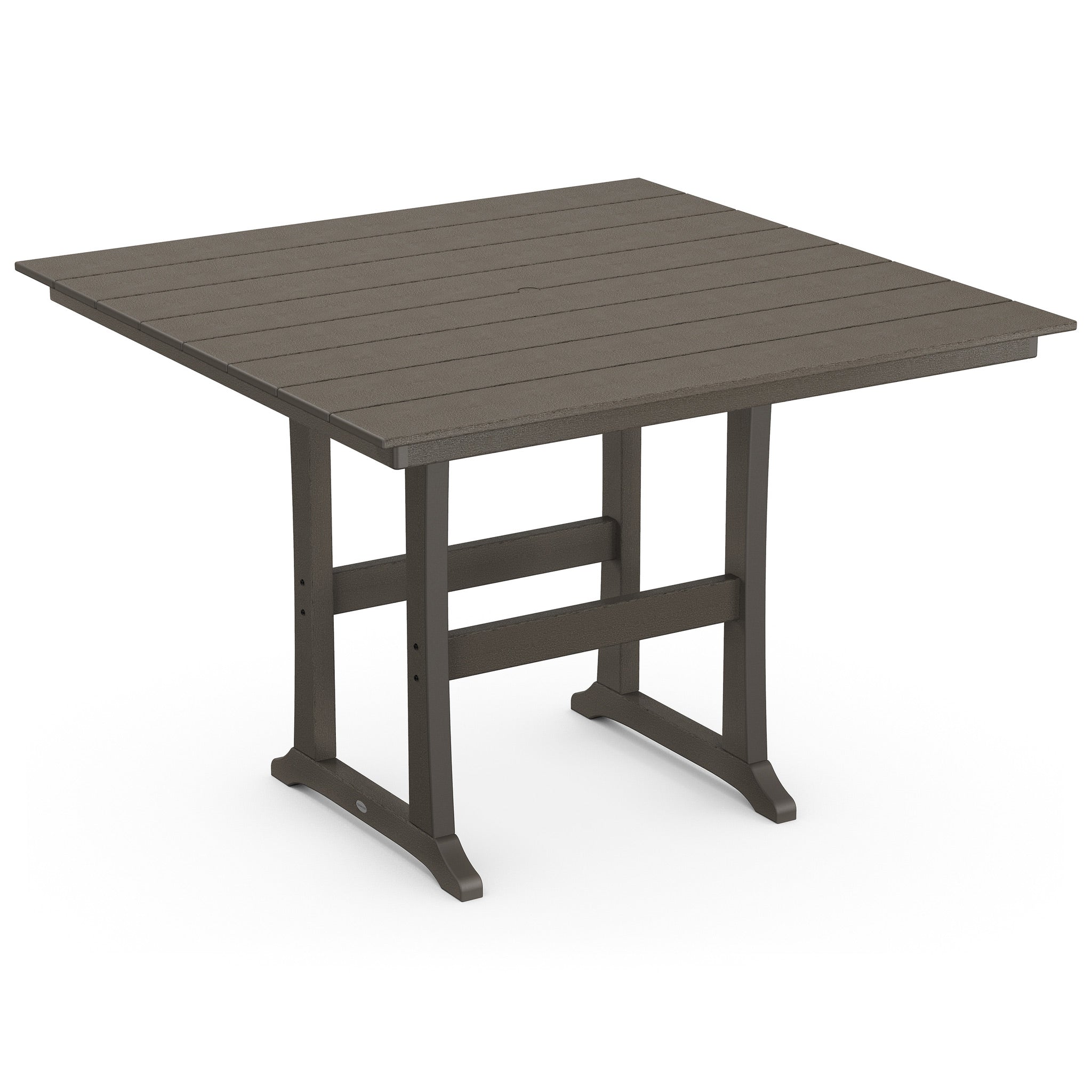 POLYWOOD Farmhouse Trestle 59" Square Bar Table 8