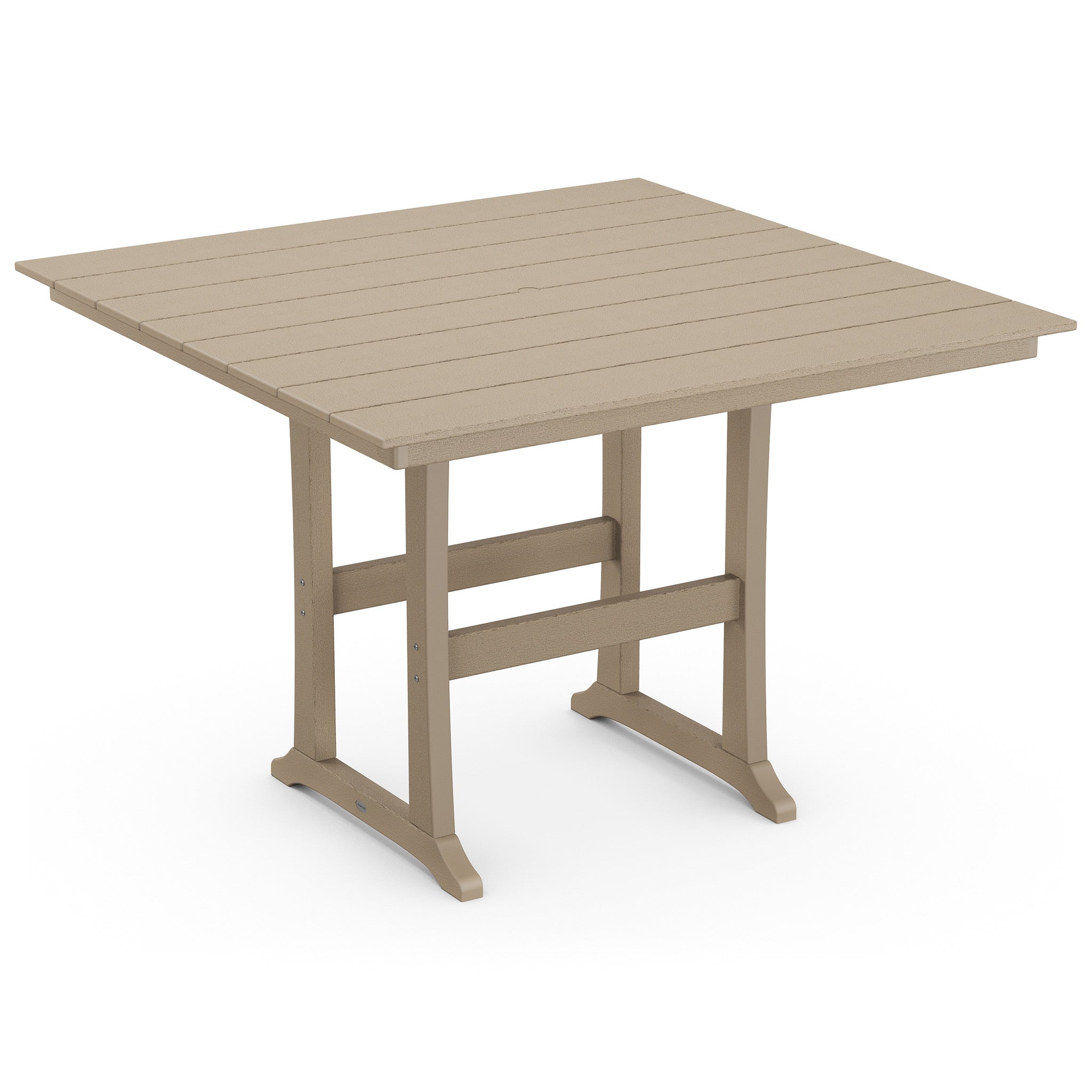 POLYWOOD Farmhouse Trestle 59" Square Bar Table 9